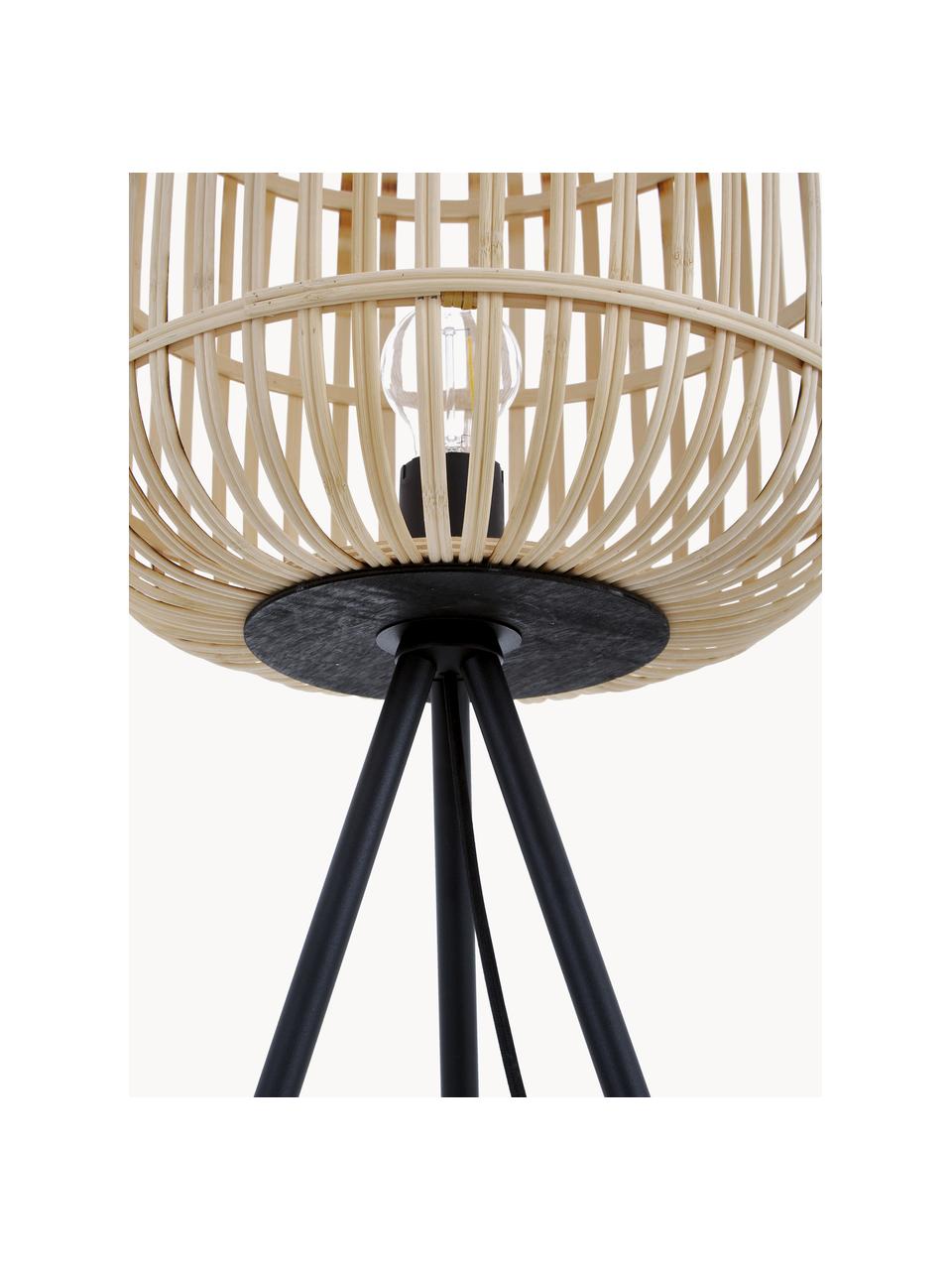 Lampadaire trépied Bordesley, Beige clair, noir, haut. 139 cm