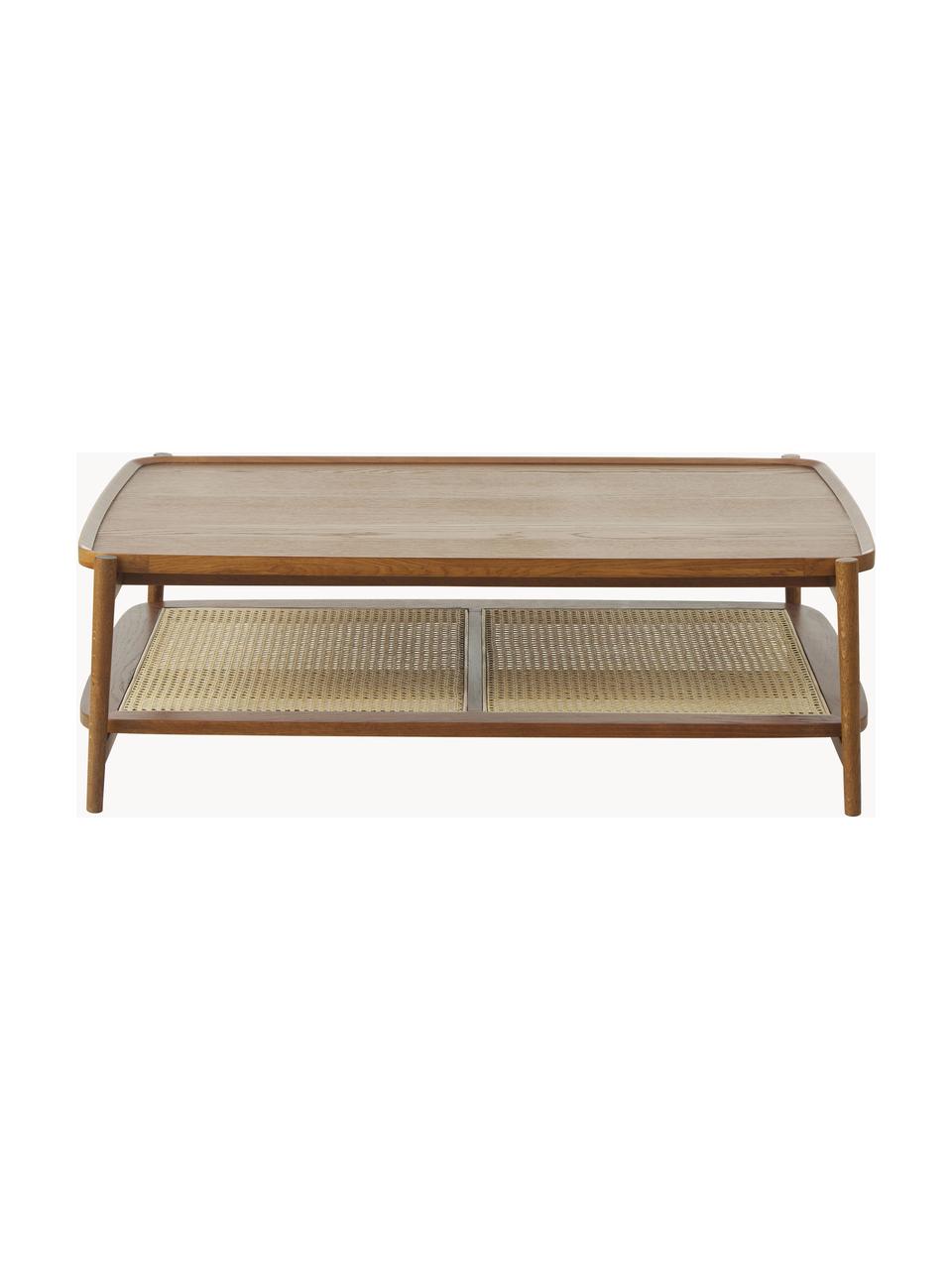 Table basse bois de chêne Tony, Bois de chêne, teinté foncé, larg. 110 x haut. 35 cm