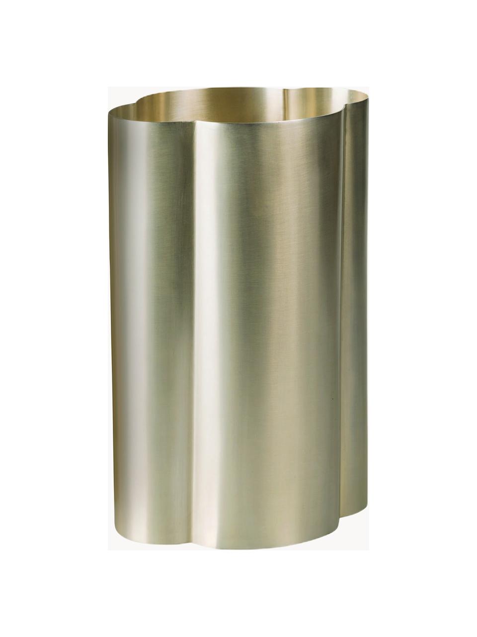 Vaso di design Move, Ottone placcato argento, Argentato, Larg. 17 x Alt. 25 cm