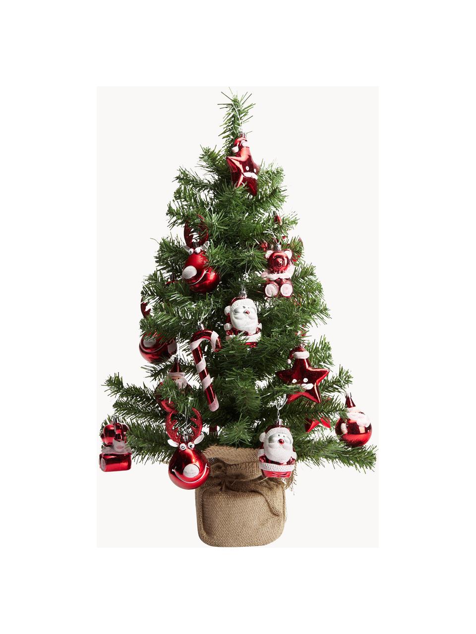Künstlicher Weihnachtsbaum Imperial, 21er-Set, Kunststoff, Dunkelgrün, Rot, Weiss, Ø 41 x H 75 cm