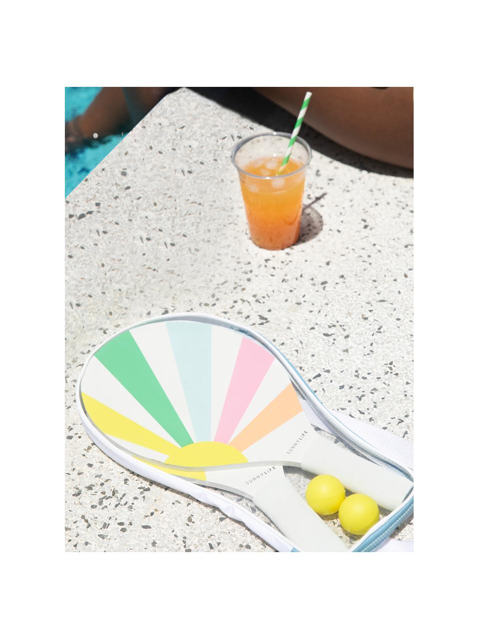 Juego palas de playa Gelato, 5 pzas., Tablero de fibras de densidad media (MDF), Motivo sol, multicolor, An 20 x Al 40 cm
