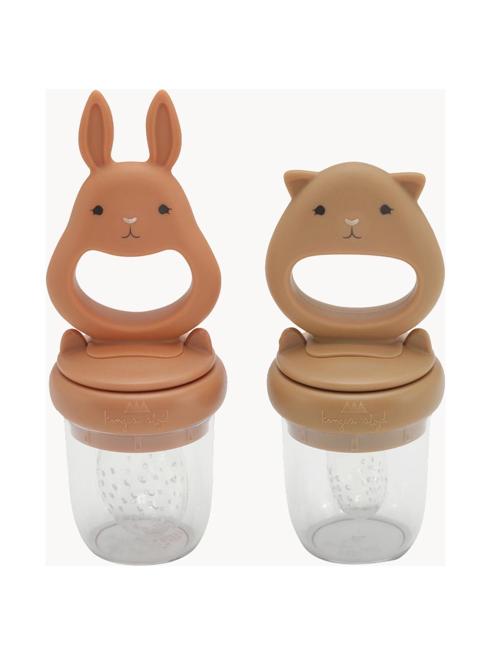 Set 2 portafrutta Bunny, Silicone, Torrone, beige, Set in varie misure