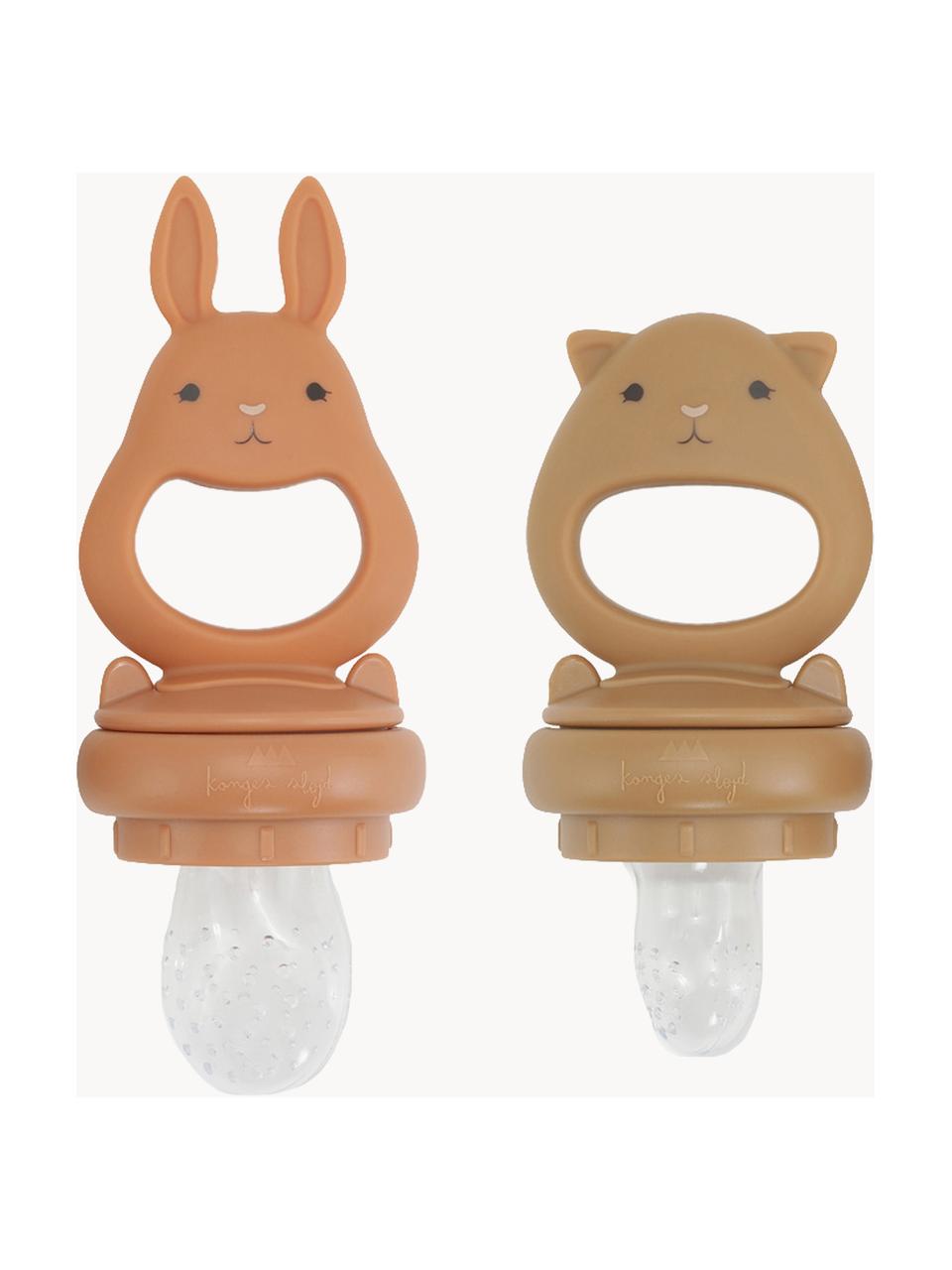 Set 2 portafrutta Bunny, Silicone, Torrone, beige, Set in varie misure