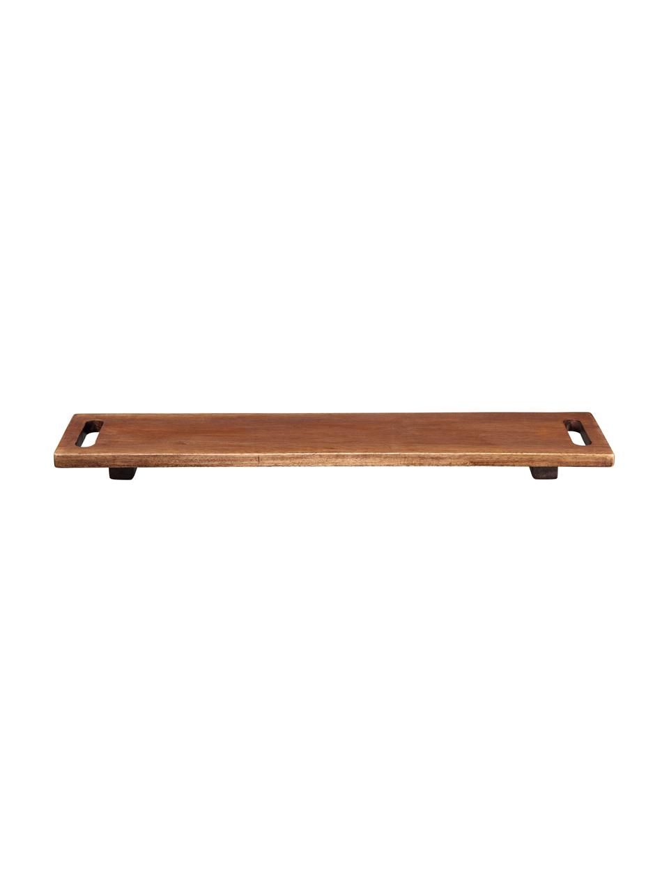 Deska do serwowania z drewna Wood, Drewno naturalne, Ciemne drewno naturalne, D 60 x S 13 cm
