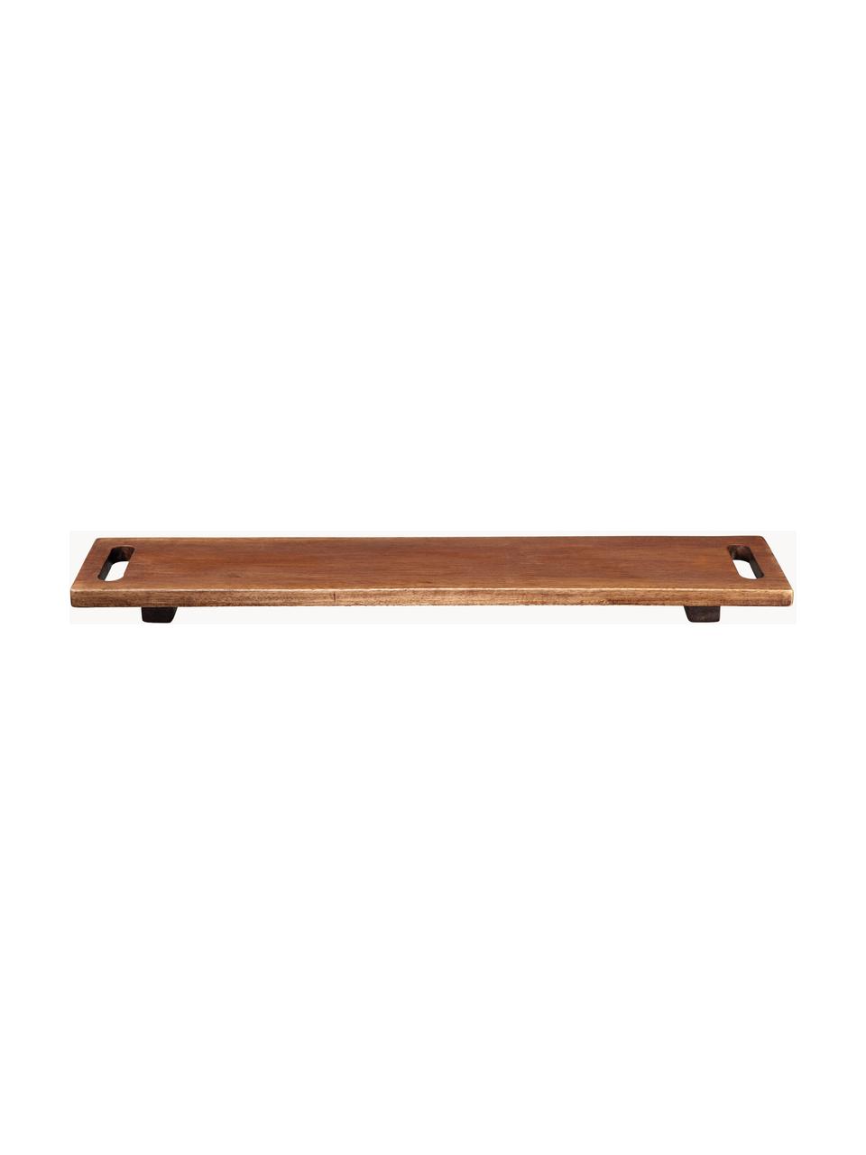 Dřevěné servírovací prkénko Wood, Dřevo, Tmavé dřevo, Š 60 cm, H 13 cm