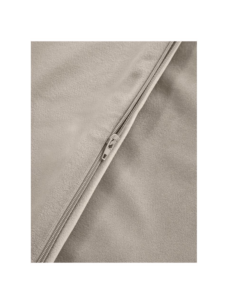 Zamatový poťah na vankúš Rush, 2 ks, 100 % polyester (recyklovaný), Béžová, Š 45 x D 45 cm