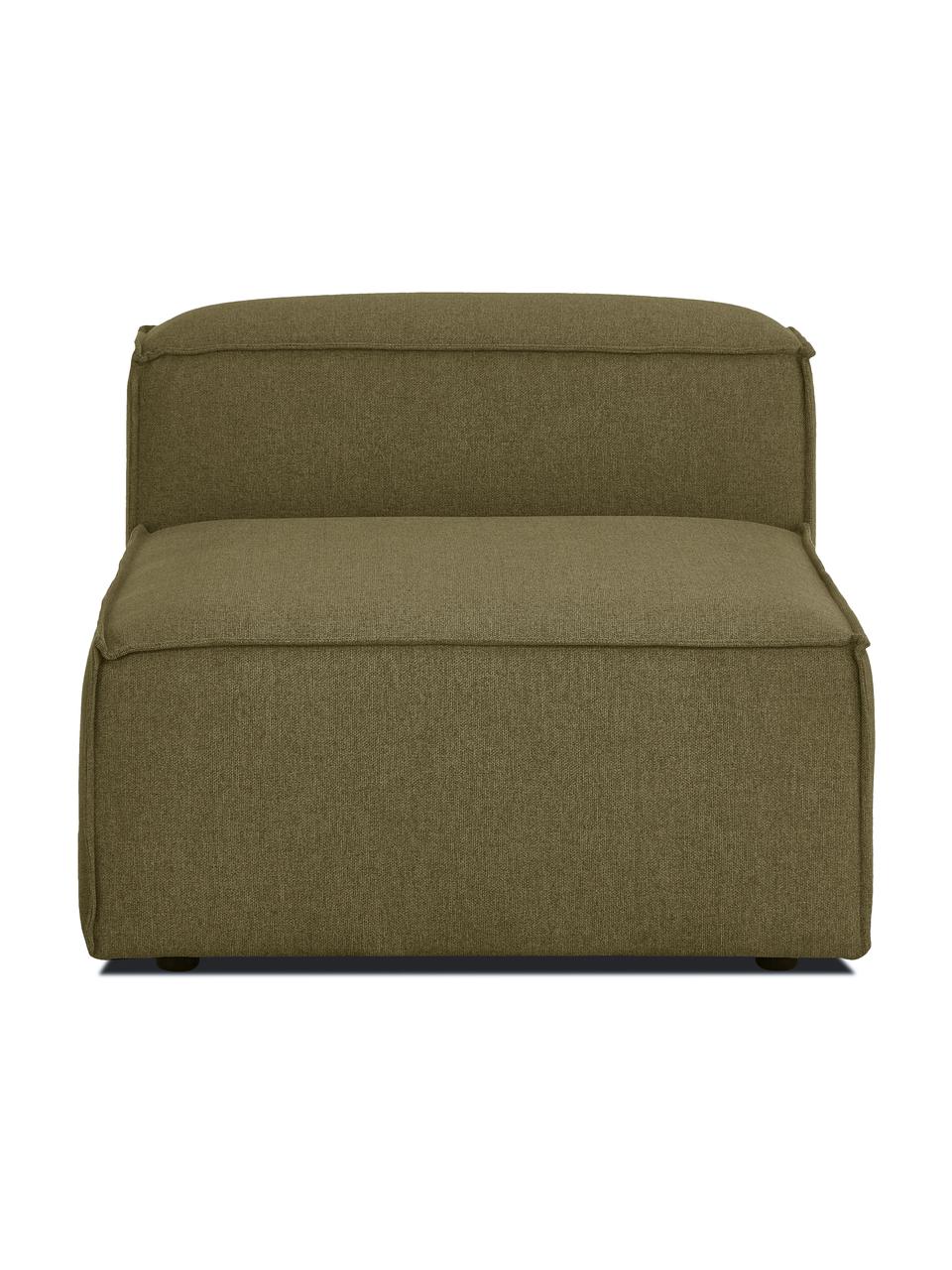 Middelste module Lennon, Bekleding: 100% polyester De slijtva, Frame: massief grenenhout, FSC-g, Poten: kunststof De poten bevind, Geweven stof groen, B 89 x H 119 cm