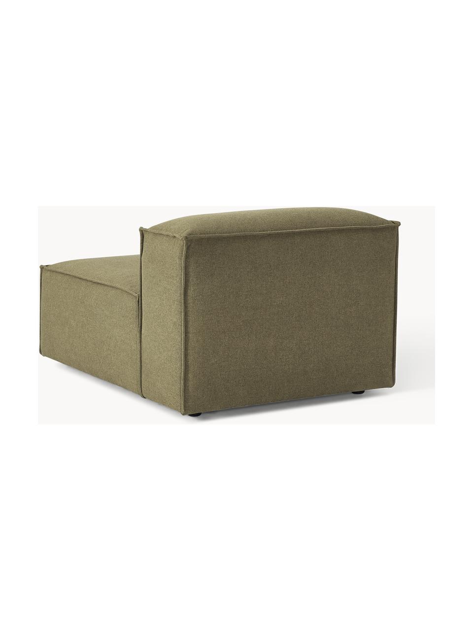 Chauffeuse modulable Lennon, Tissu vert olive, larg. 89 x prof. 119 cm