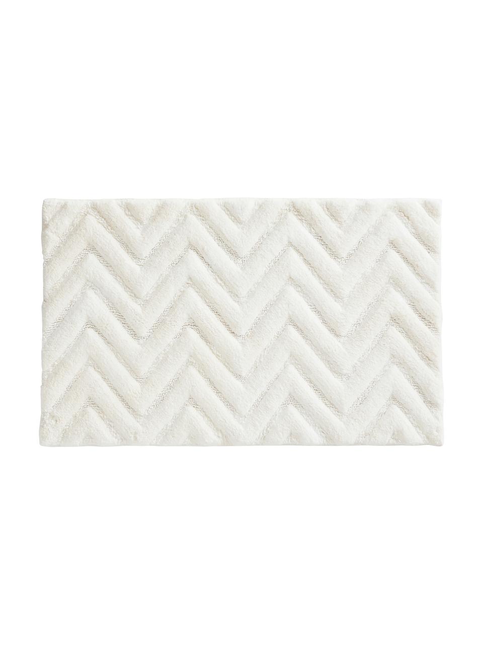 Alfombrilla de baño Arild, 100% algodón, Blanco crudo, An 50 x L 80 cm