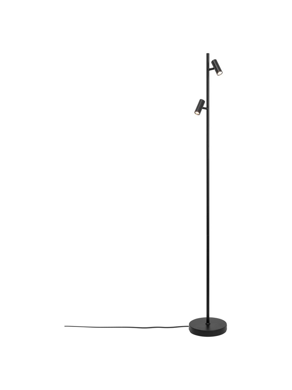 Lámpara de lectura LED regulable Omari, Pantalla: metal recubierto, Cable: plástico, Negro, An 20 x Al 141 cm
