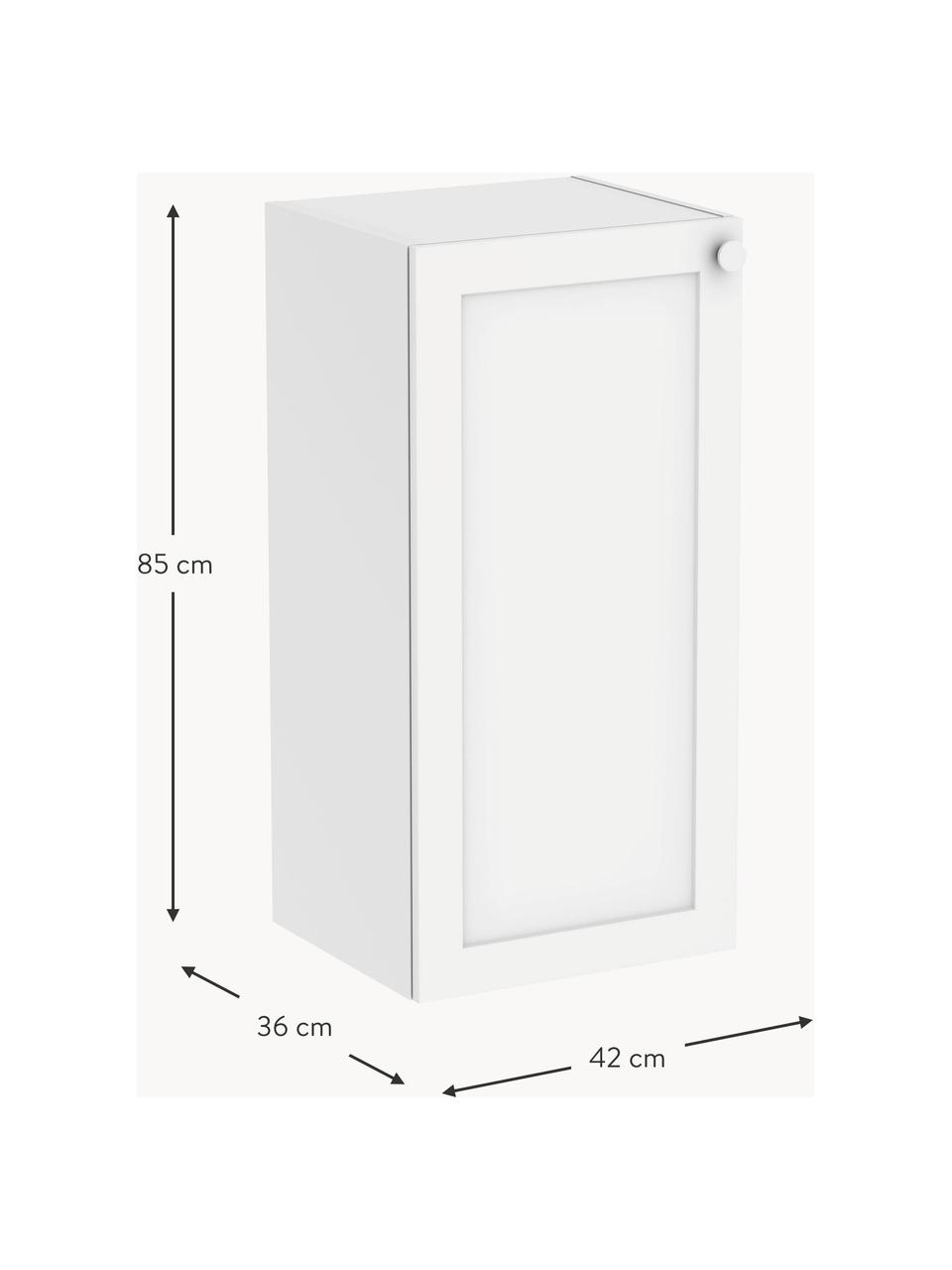 Bad-Hängeschrank Rafaella, B 42 cm, links, Griffe: Metall, beschichtet, Weiss, B 42 x H 85 cm