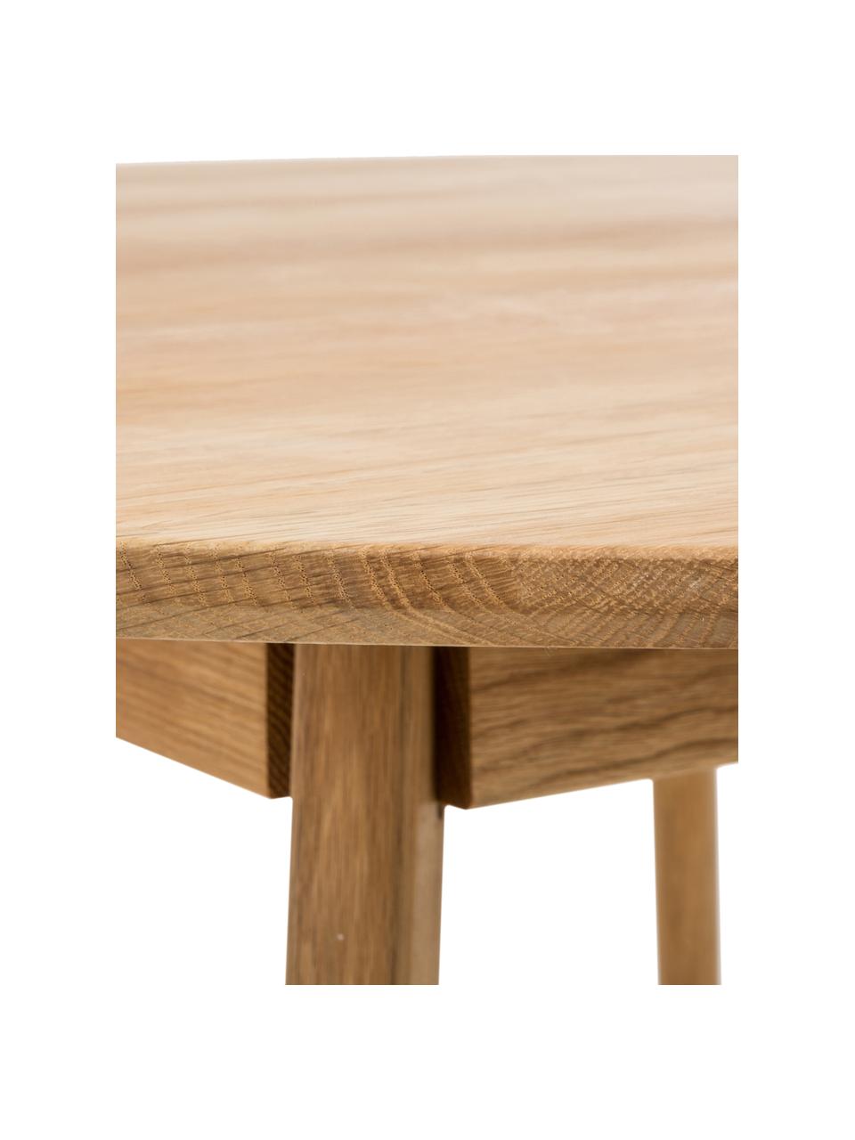 Table ronde en bois de chêne Yumi, Ø 115 cm, Bois de chêne, Ø 115 x haut. 74 cm