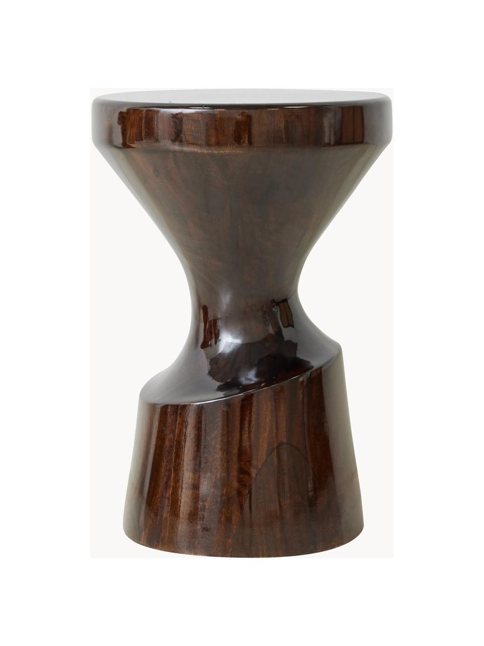 Tabouret en bois de manguier Burgundy, Bois de manguier, Marron foncé, larg. 33 x haut. 48 cm