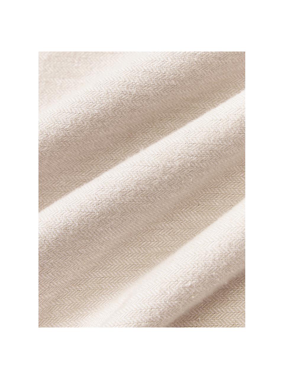 Flanell-Bettdeckenbezug Laia, Webart: Flanell Flanell ist ein k, Beige, B 200 x L 200 cm
