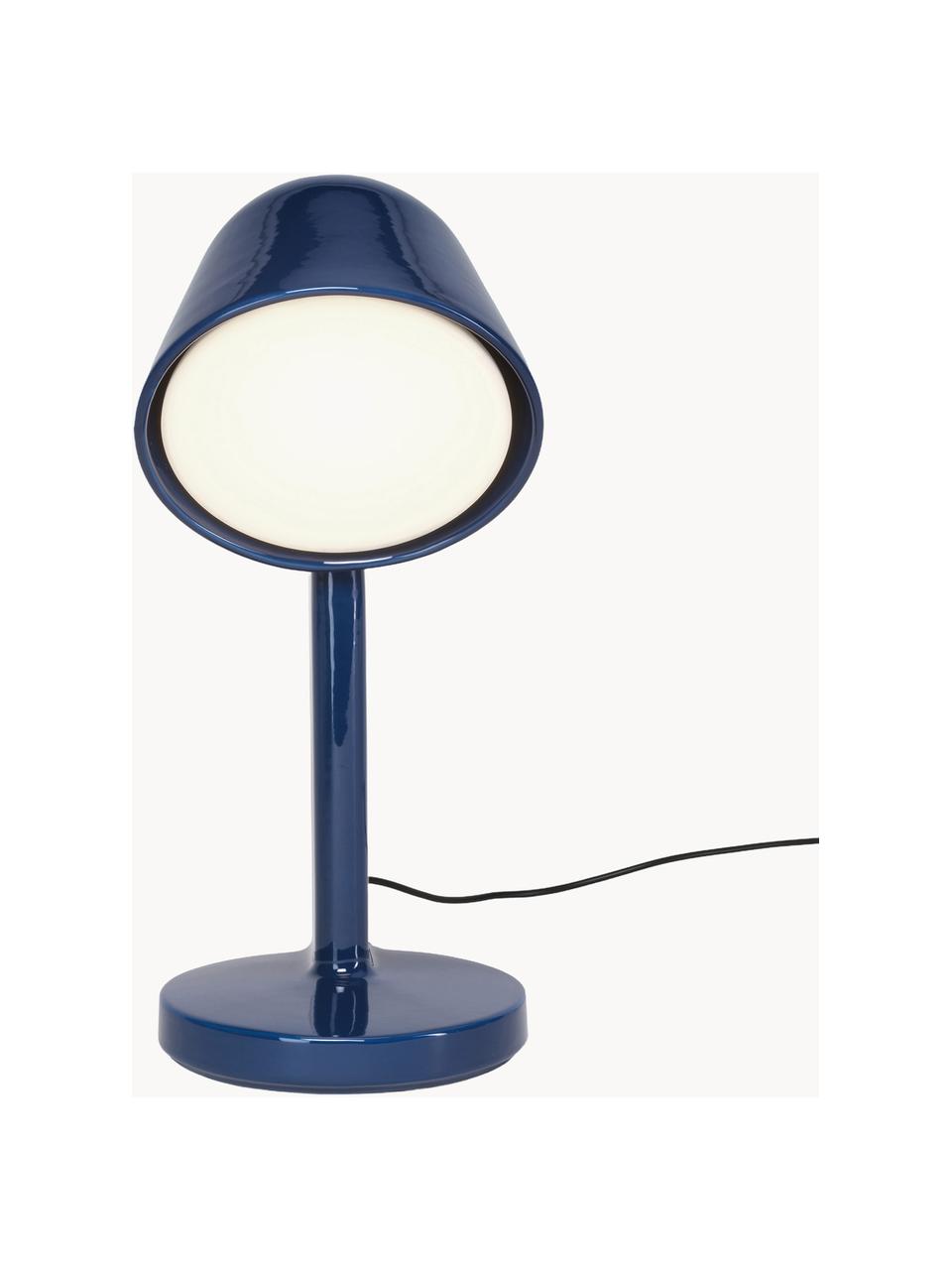 Grande lampe à poser artisanale Ceramique Down, Céramique, Bleu foncé, Ø 24 x haut. 49 cm