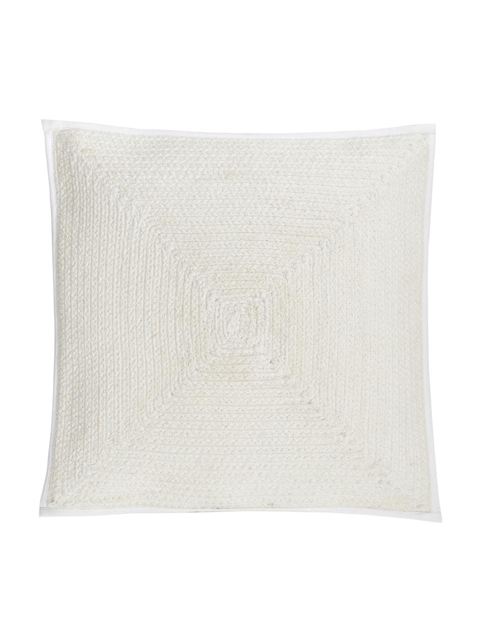 Kissenhülle Justina im Jutelook, 100% Baumwolle, Cremeweiß, B 45 x L 45 cm