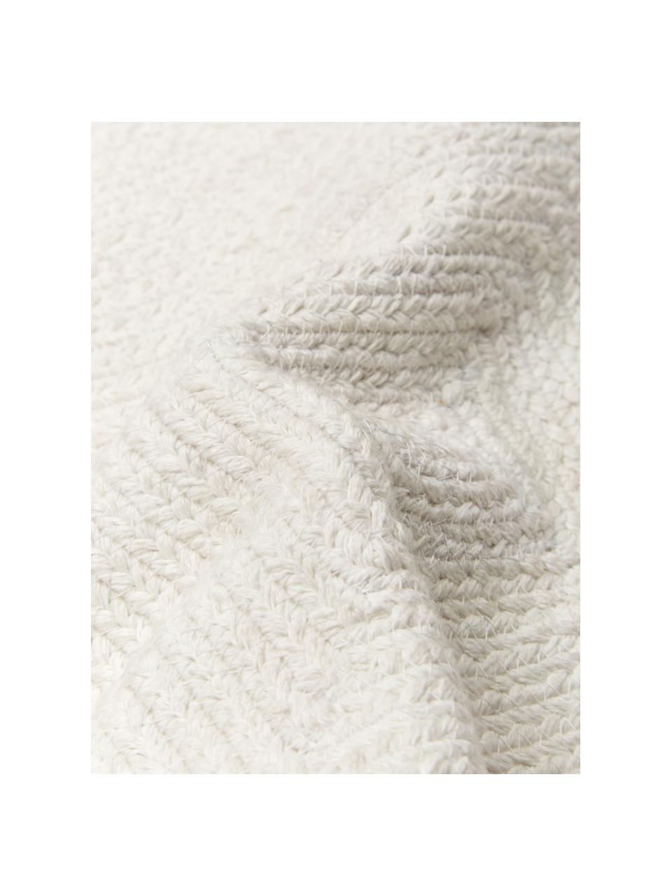 Funda de cojín Justina, 100% algodón, Blanco crema, An 45 x L 45 cm