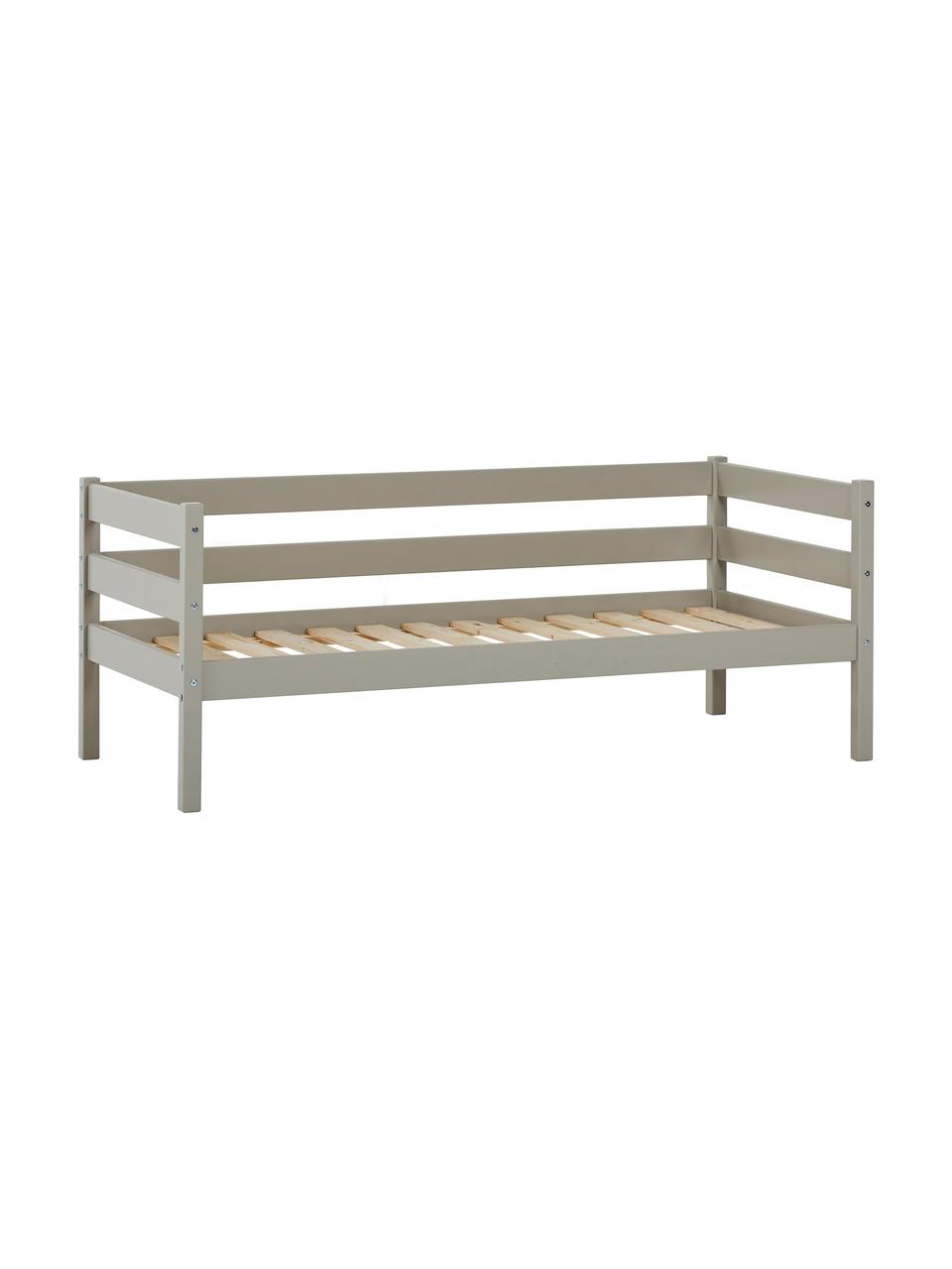 Kinderbett Eco Comfort aus Kiefernholz, 70 x 160 cm, Massives Kiefernholz, FSC-zertifiziert, Schichtholz, Grau, B 70 x L 160 cm