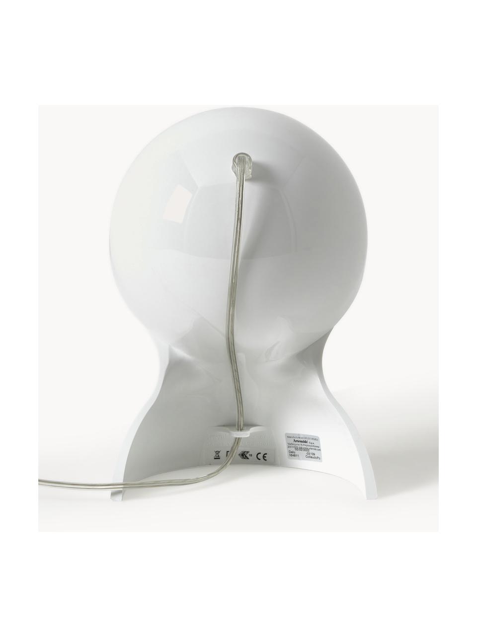 Kleine tafellamp Dalù, Lamp: polycarbonaat, Wit, Ø 18 x H 26 cm