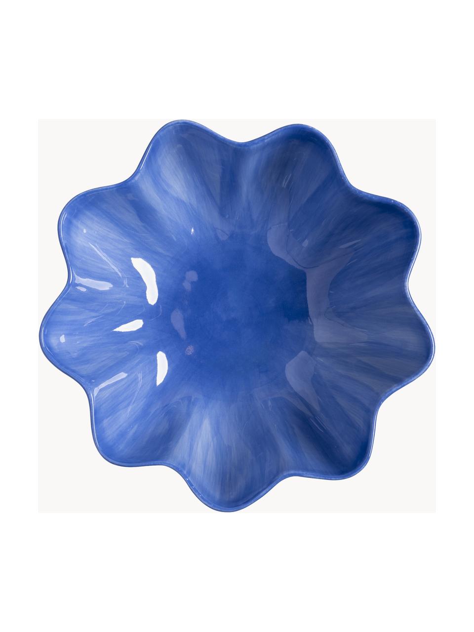 Coupe décorative réalisée à la main Sun, Grès cérame, Bleu, Ø 25 x haut. 19 cm
