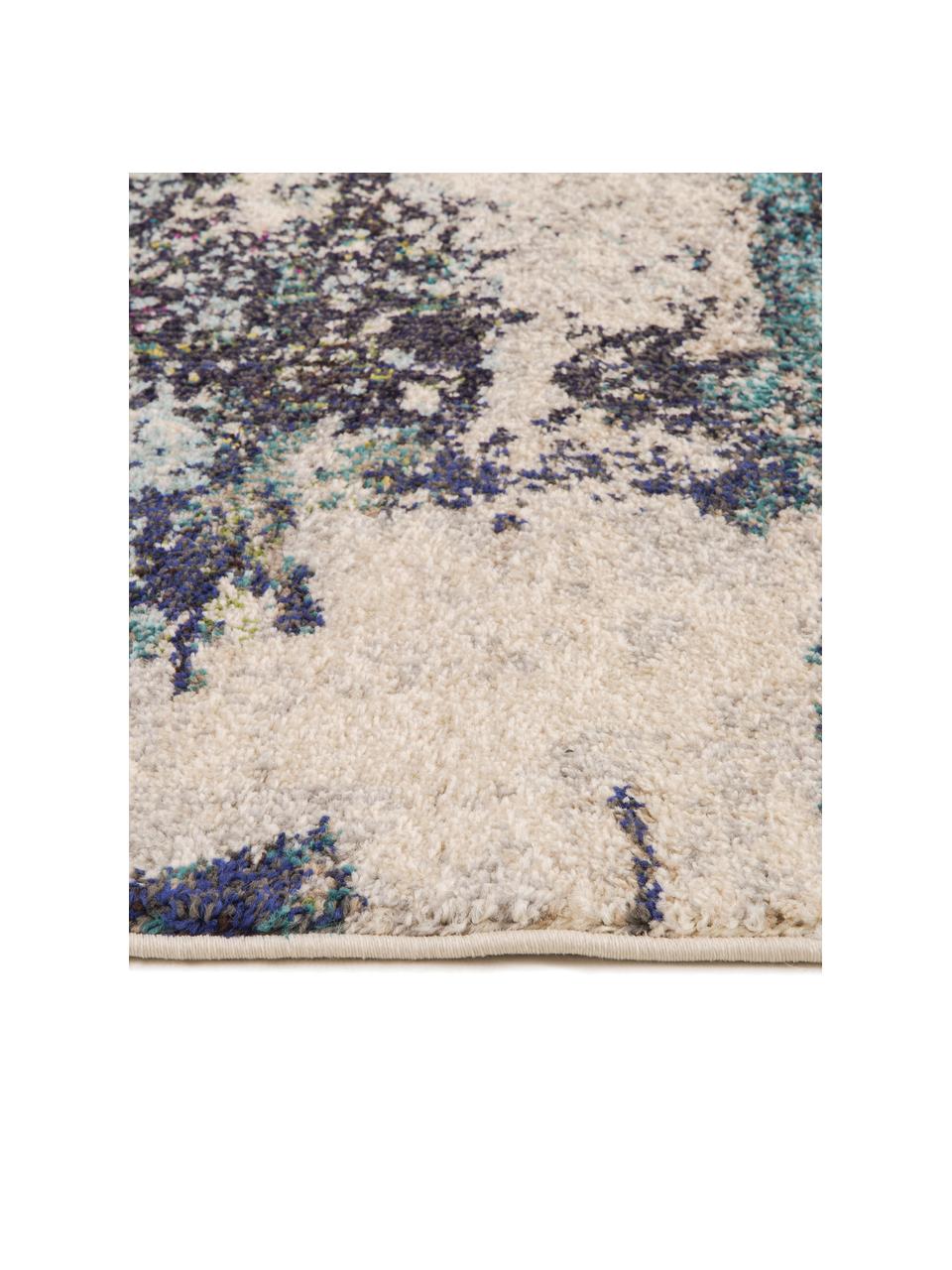 Design Niederflor-Teppich Celestial, Flor: 100% Polypropylen, Beigetöne, Blautöne, B 200 x L 290 cm (Grösse L)