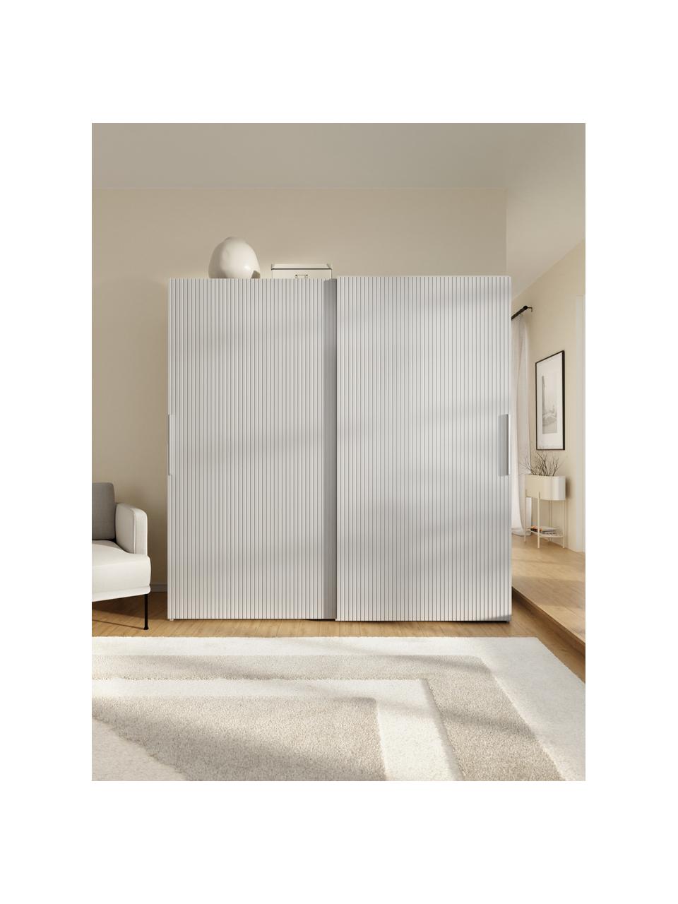Armario modular Simone, 2 puertas correderas (200 cm), diferentes variantes, Estructura: aglomerado con certificad, Madera, gris, Interior Basic (An 200 x Al 200 cm)