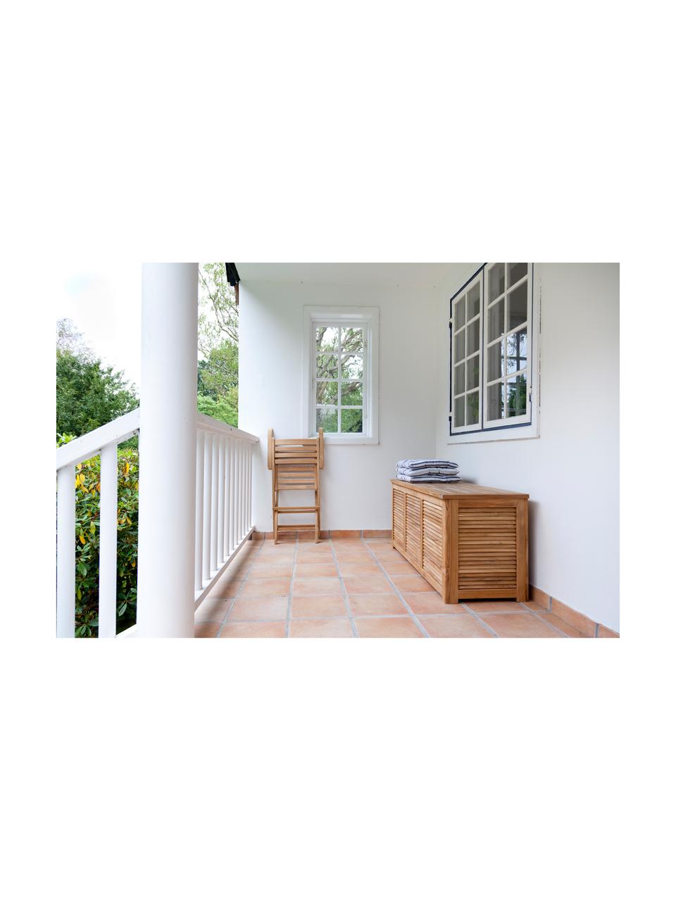 Tuinbox Storage van hout, Gepolijst teakhout, Teak, B 130 x H 60 cm