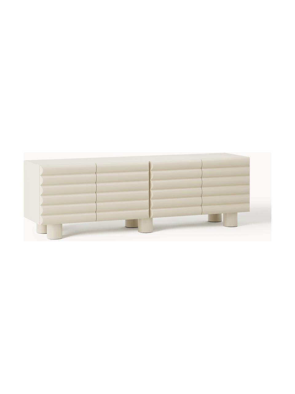 Lowboard Fana, Korpus: Mitteldichte Holzfaserpla, Beine: Pappelholz Dieses Produkt, Beige, B 180 x H 57 cm