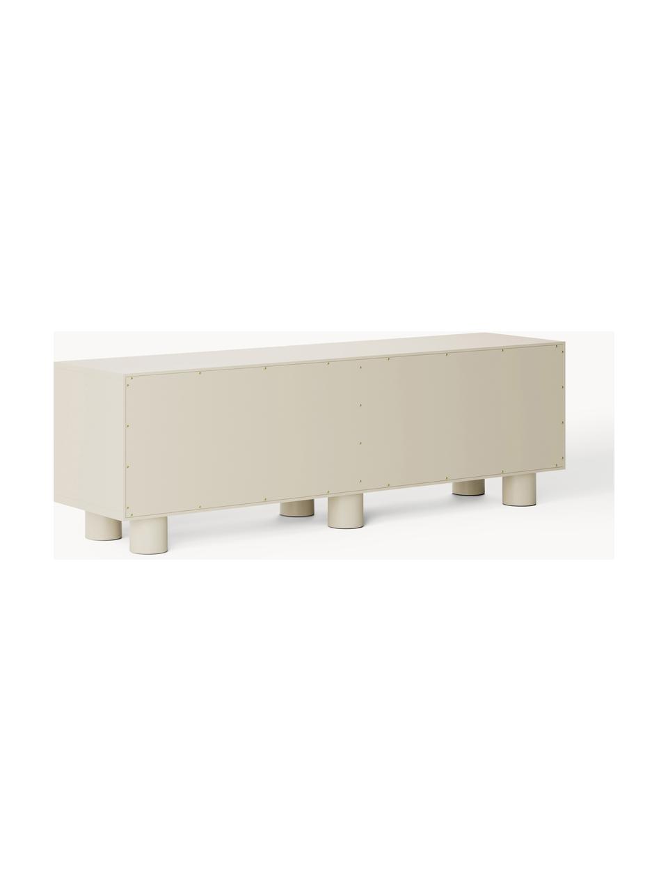 Aparador Fana, Estructura: tablero de fibras de dens, Patas: Madera de alamo Este prod, Beige, An 180 x Al 57 cm