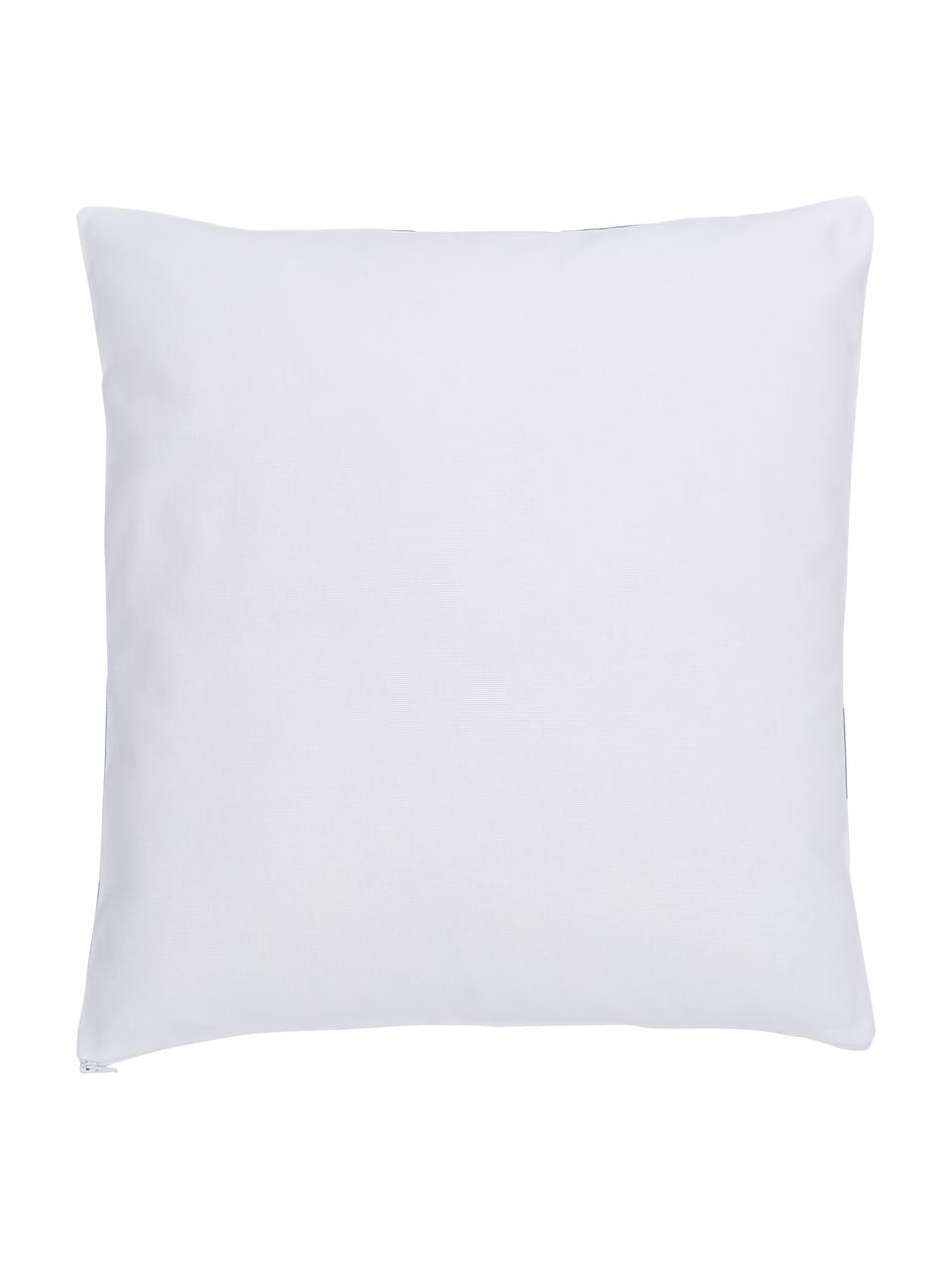 Housse de coussin 45x45 Sera, 100 % coton, Blanc, bleu ciel, larg. 45 x long. 45 cm