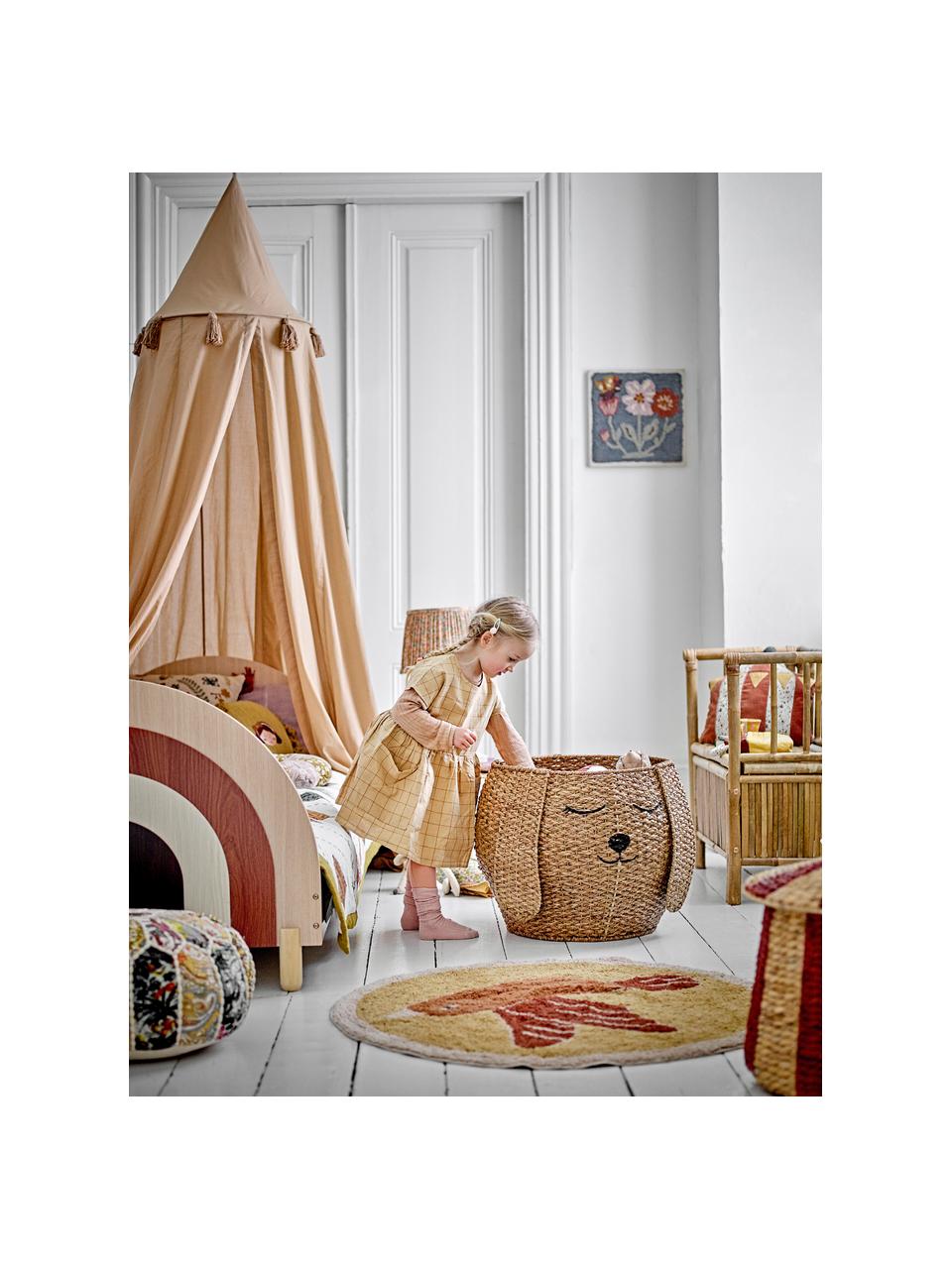 Lit enfant en bois avec support latéral amovible Charli, Contreplaqué, MDF (panneau en fibres de bois à densité moyenne), Bois clair, noir, rouge, blanc, larg. 94 x long. 204 cm