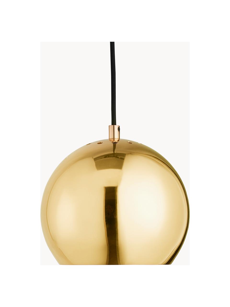 Malé závěsné svítidlo ve tvaru koule Ball, Lesklá zlatá, Ø 18 cm, V 16 cm
