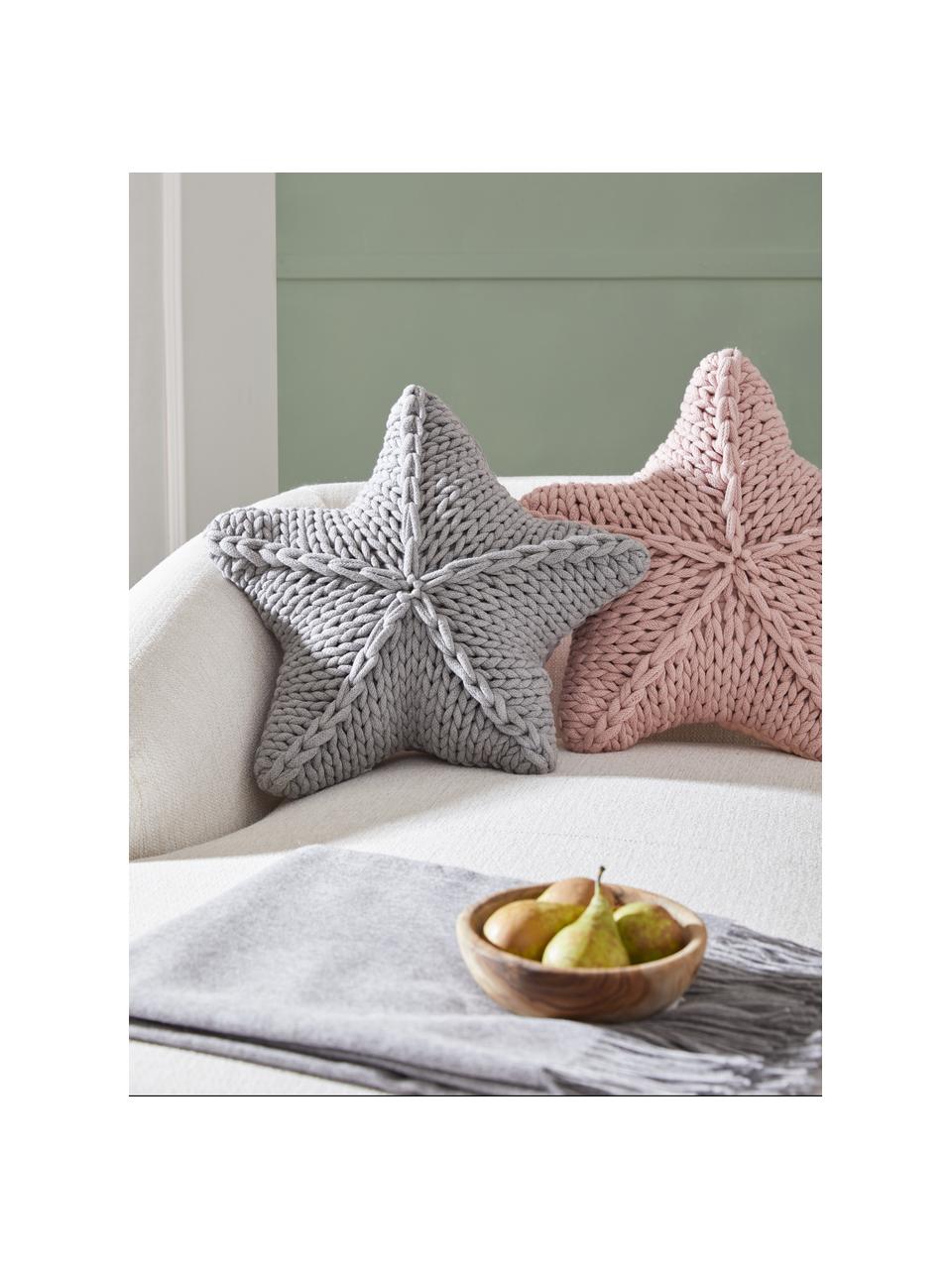 Poduszka z dzianiny Sparkle, Pudrowy różowy, S 45 x D 45 cm
