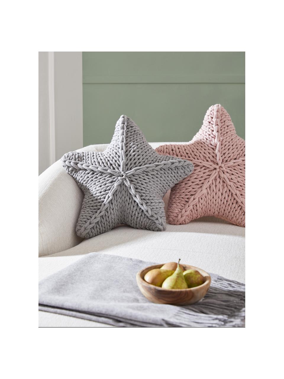 Grobstrick-Kissen Sparkle, Bezug: 100 % Baumwolle, Rosa, B 45 x L 45 cm