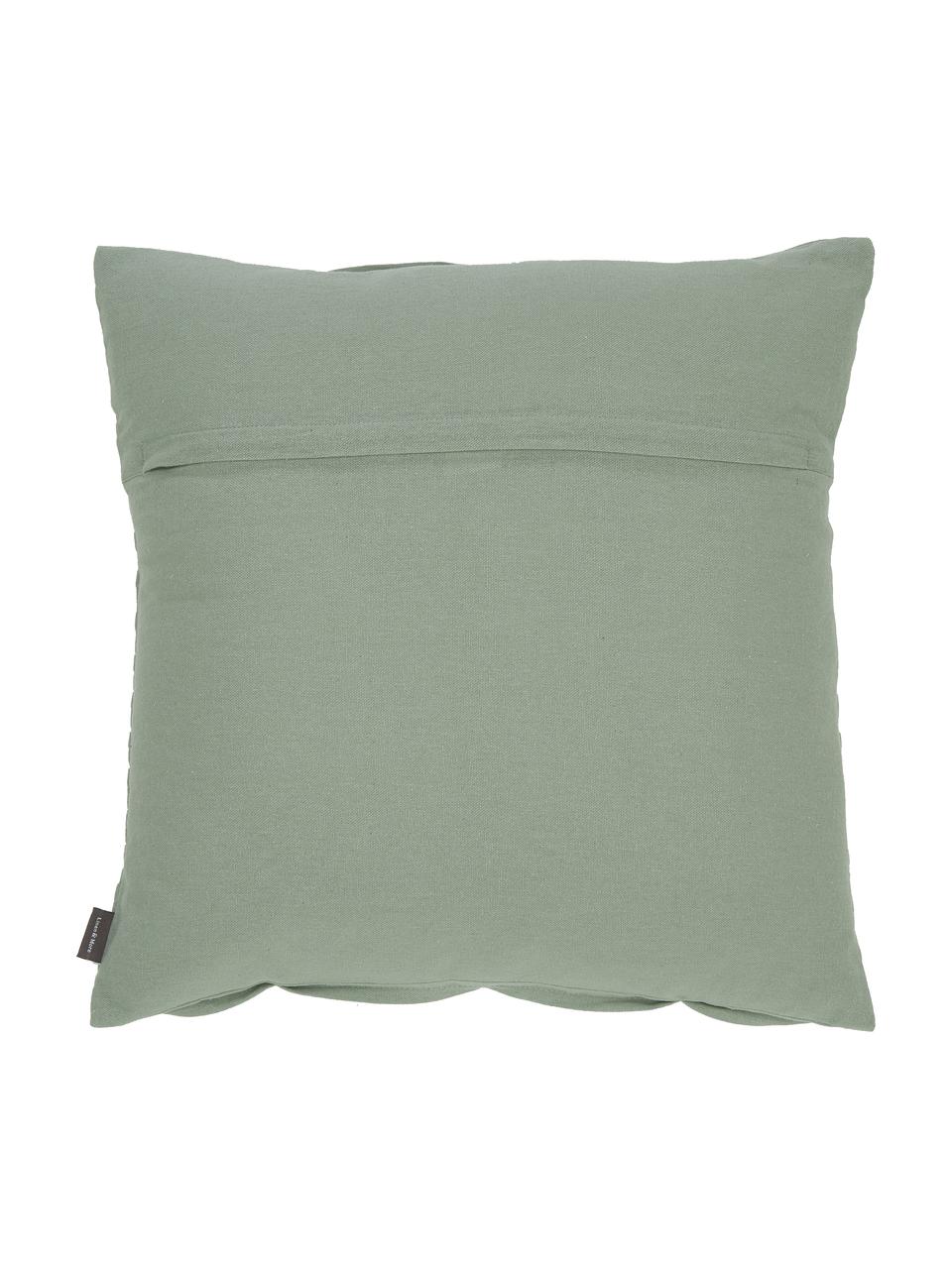 Poduszka z bawełny z wypełnieniem Pleated, 100% bawełna, Miętowy, S 45 x D 45 cm