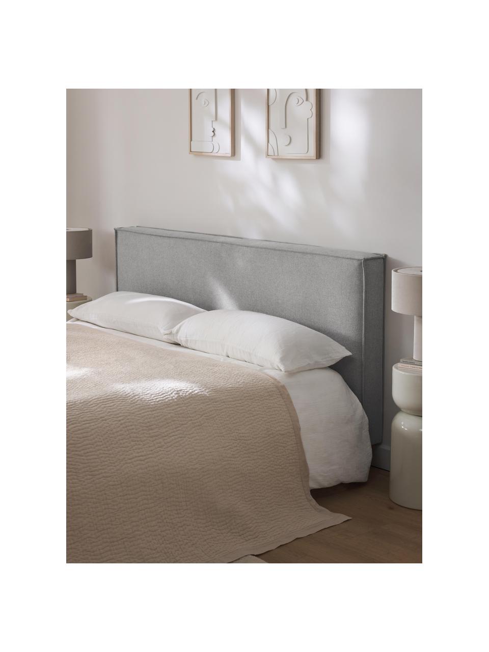 Tête de lit matelassée Kamila, Gris, larg. 150 x haut. 80 cm