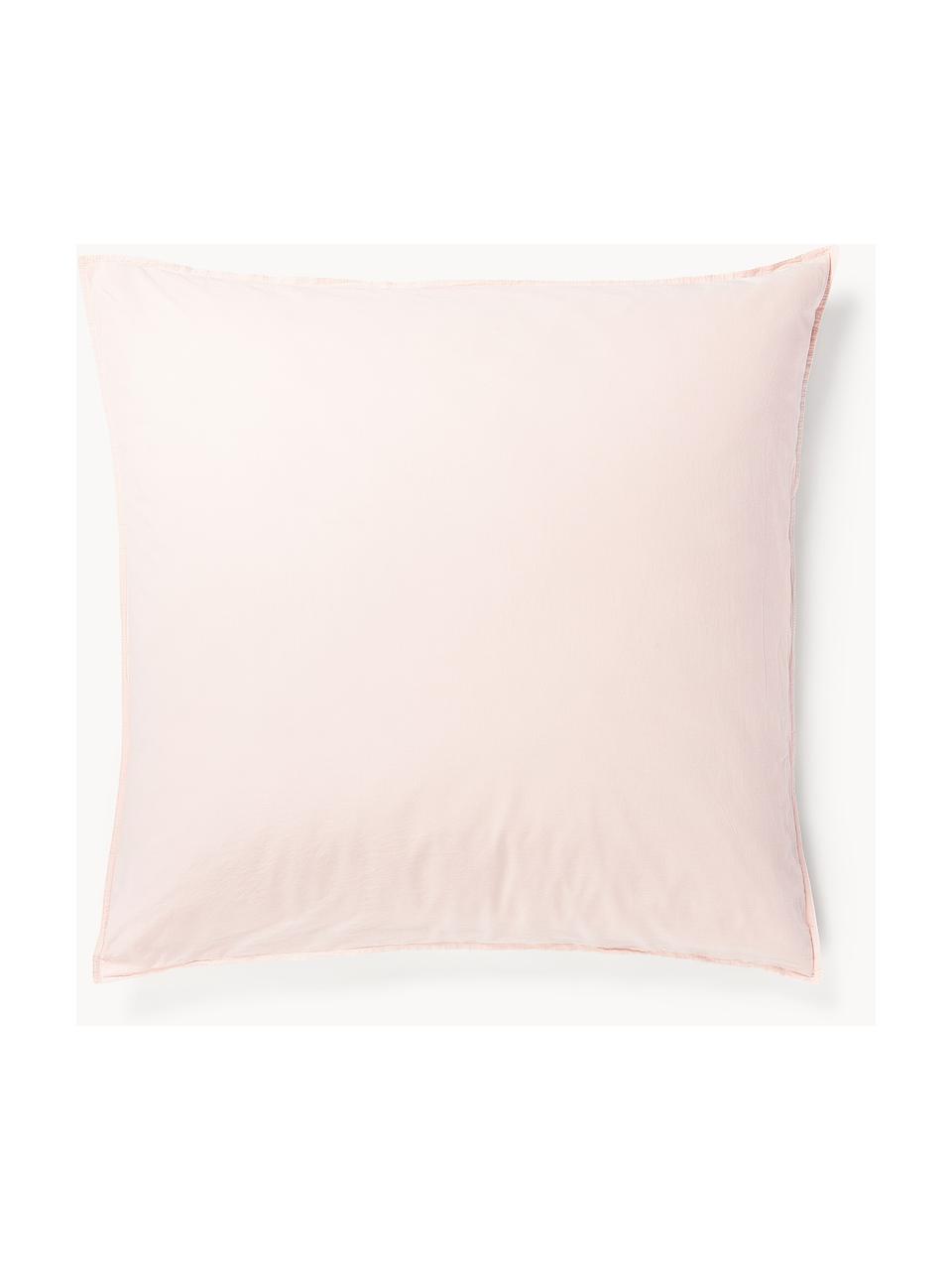 Taie d'oreiller en percale de coton Debbie, Rose pâle, larg. 50 x long. 70 cm