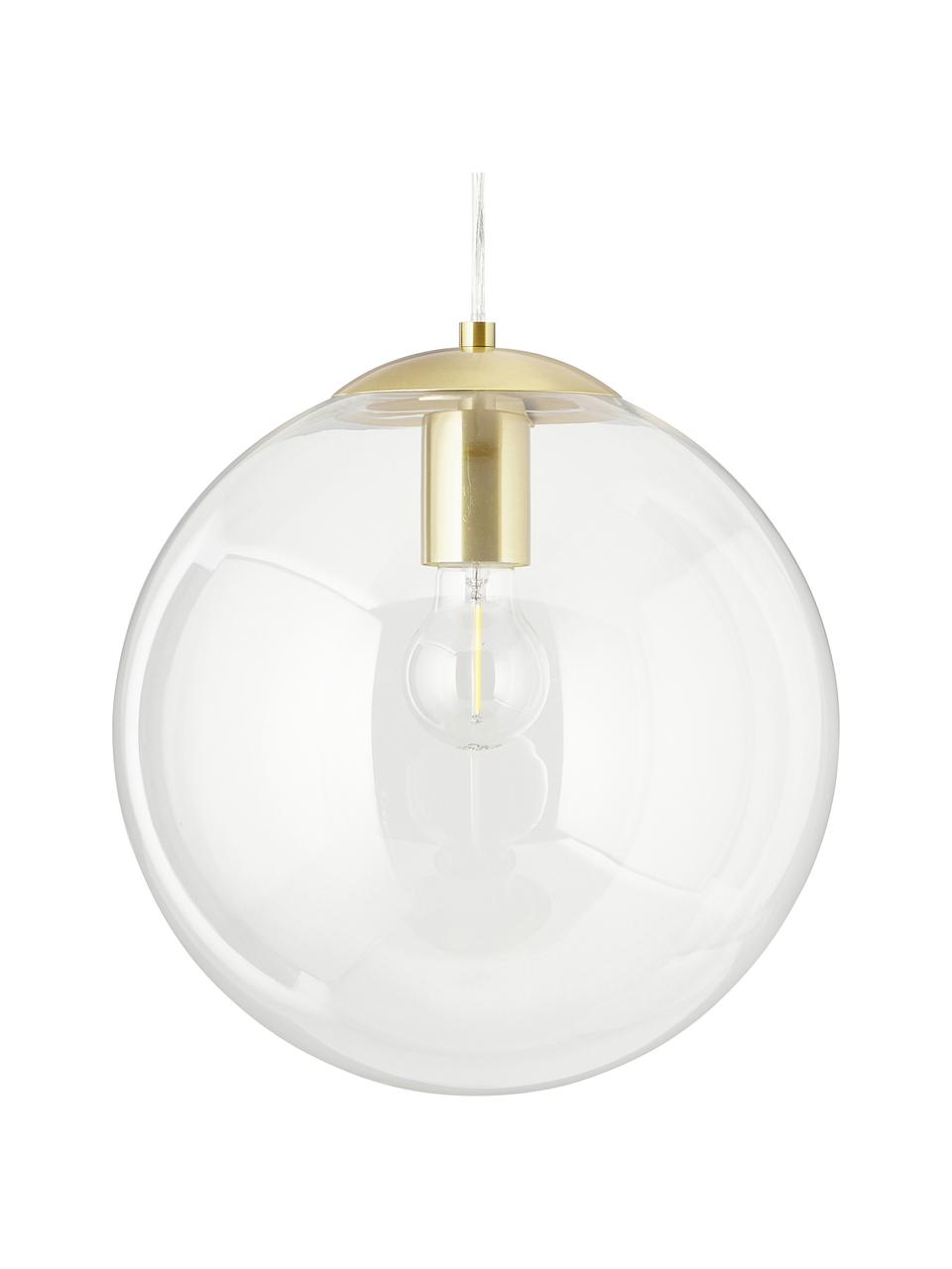 Suspension Bao, Transparent, couleur dorée, Ø 30 x haut. 90 cm
