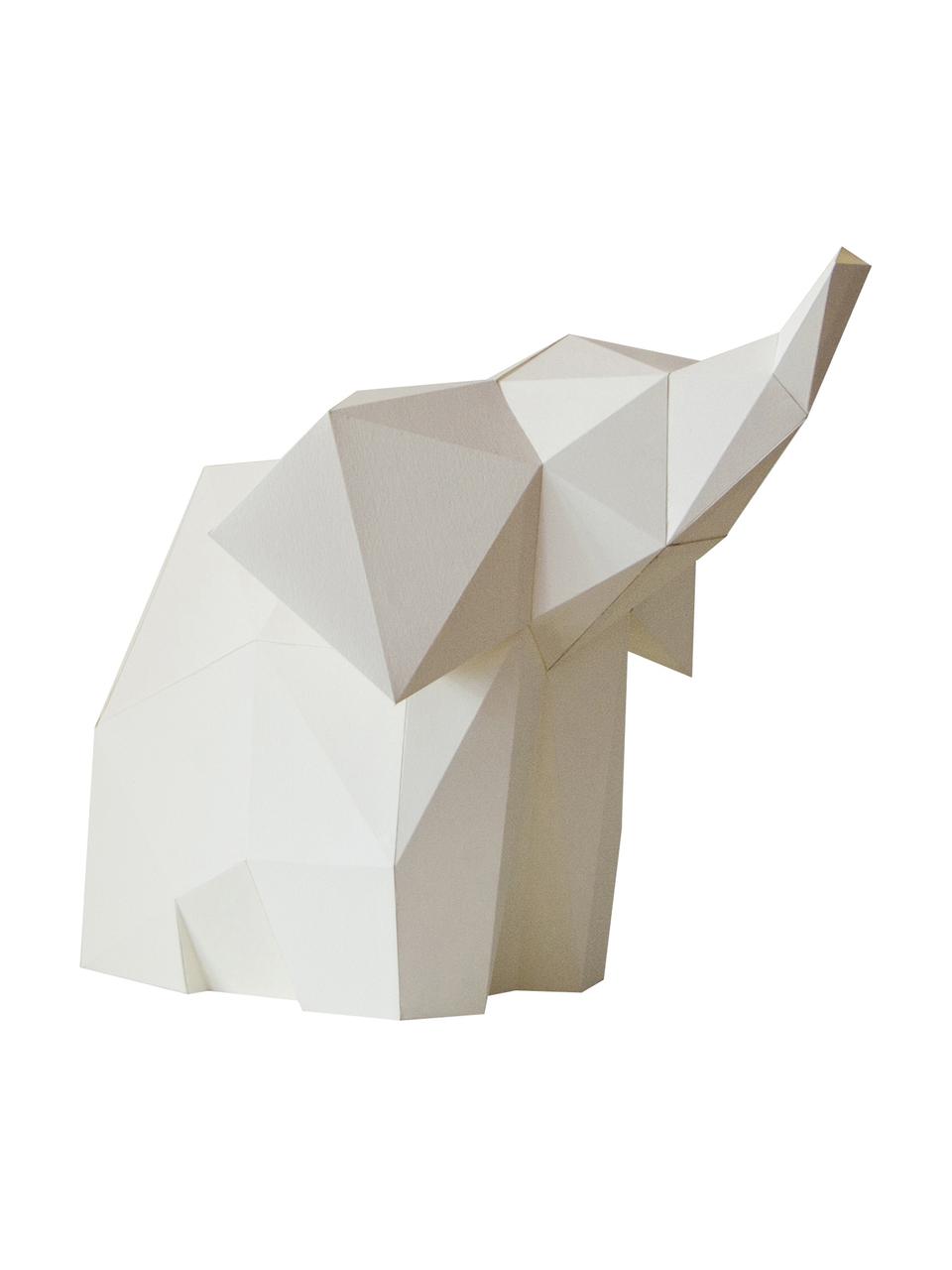 Lampe à poser en papier Baby Elephant, kit de construction, Blanc