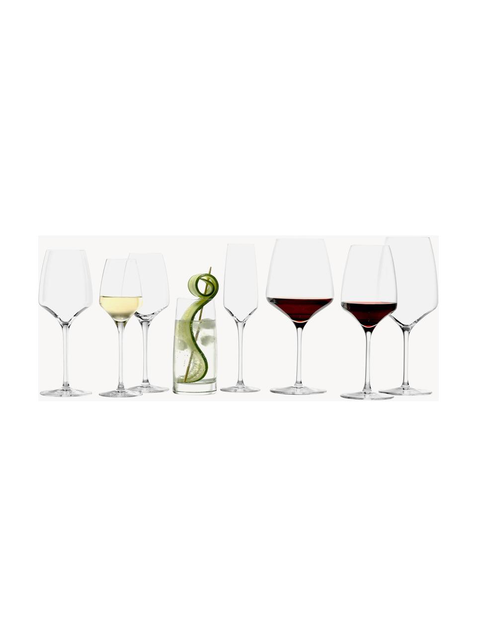 Kieliszek do białego wina ze szkła kryształowego Experience, 6 szt., Szkło kryształowe, Transparentny, Ø 8 x W 21 cm, 350 ml