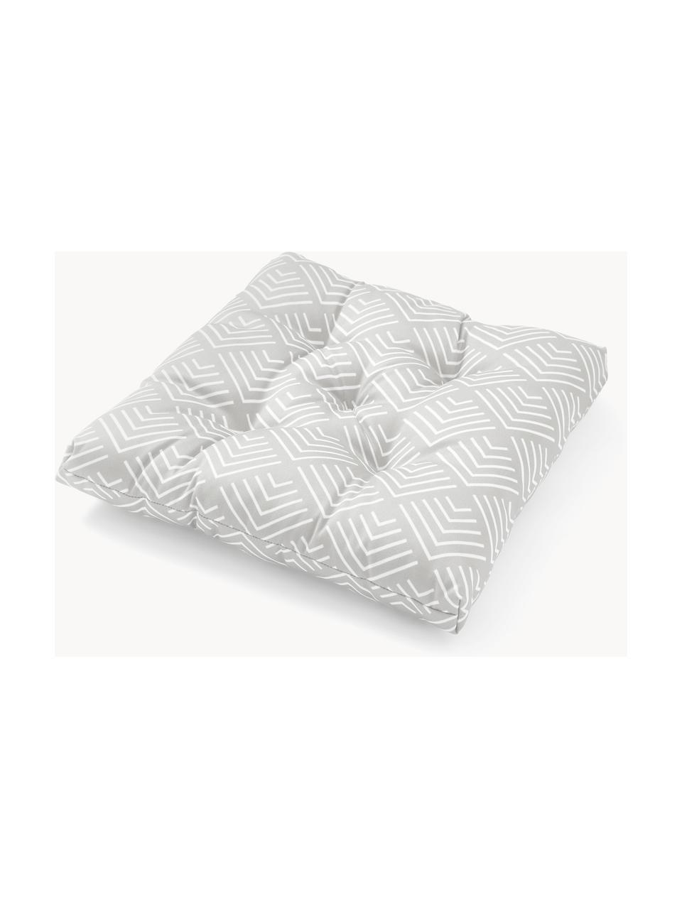 Zewnętrzna poduszka na krzesło Milano, Jasny szary, biały, S 40 x D 40 cm