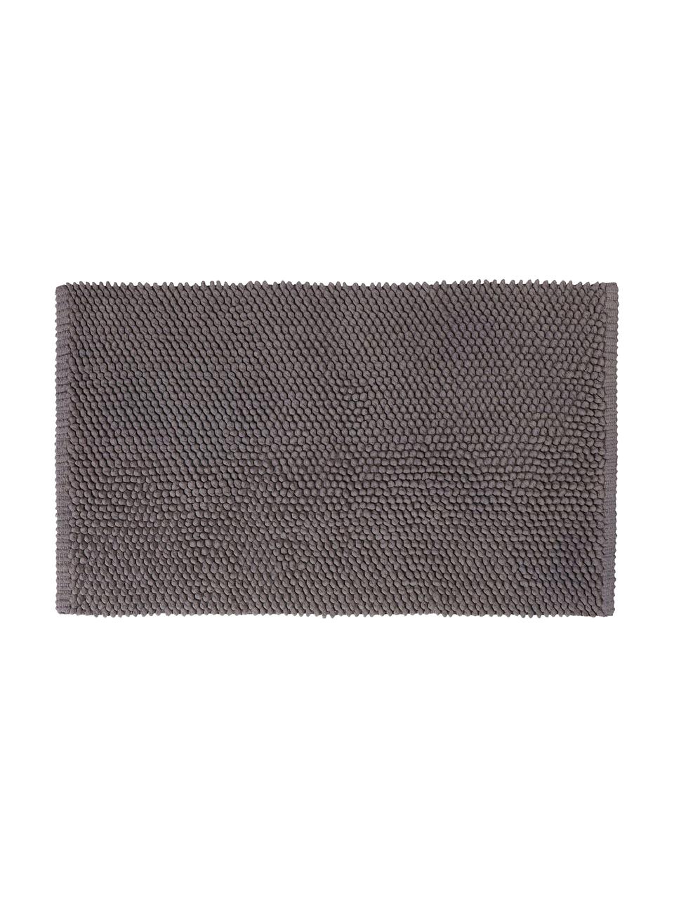 Tappeto bagno grigio scuro Anja, Cotone, Grigio scuro, Larg. 50 x Lung. 80 cm