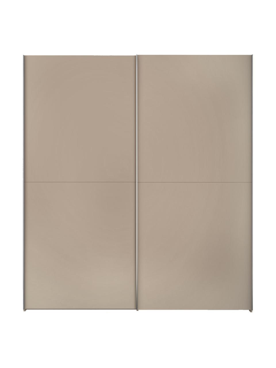 Schuifdeurkast Oliver met 2 deuren, inclusief montageservice, Frame: panelen op houtbasis, gel, Beige, 202 x 225 cm