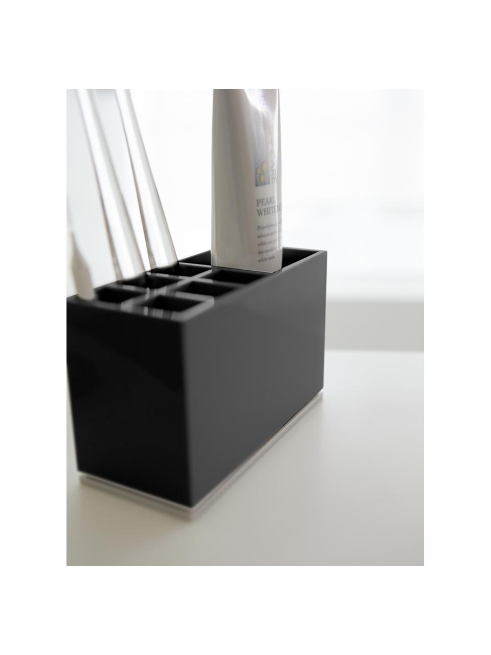 Organizador cepillos de dientes Mist, Plástico, Negro, An 11 x Al 7 cm
