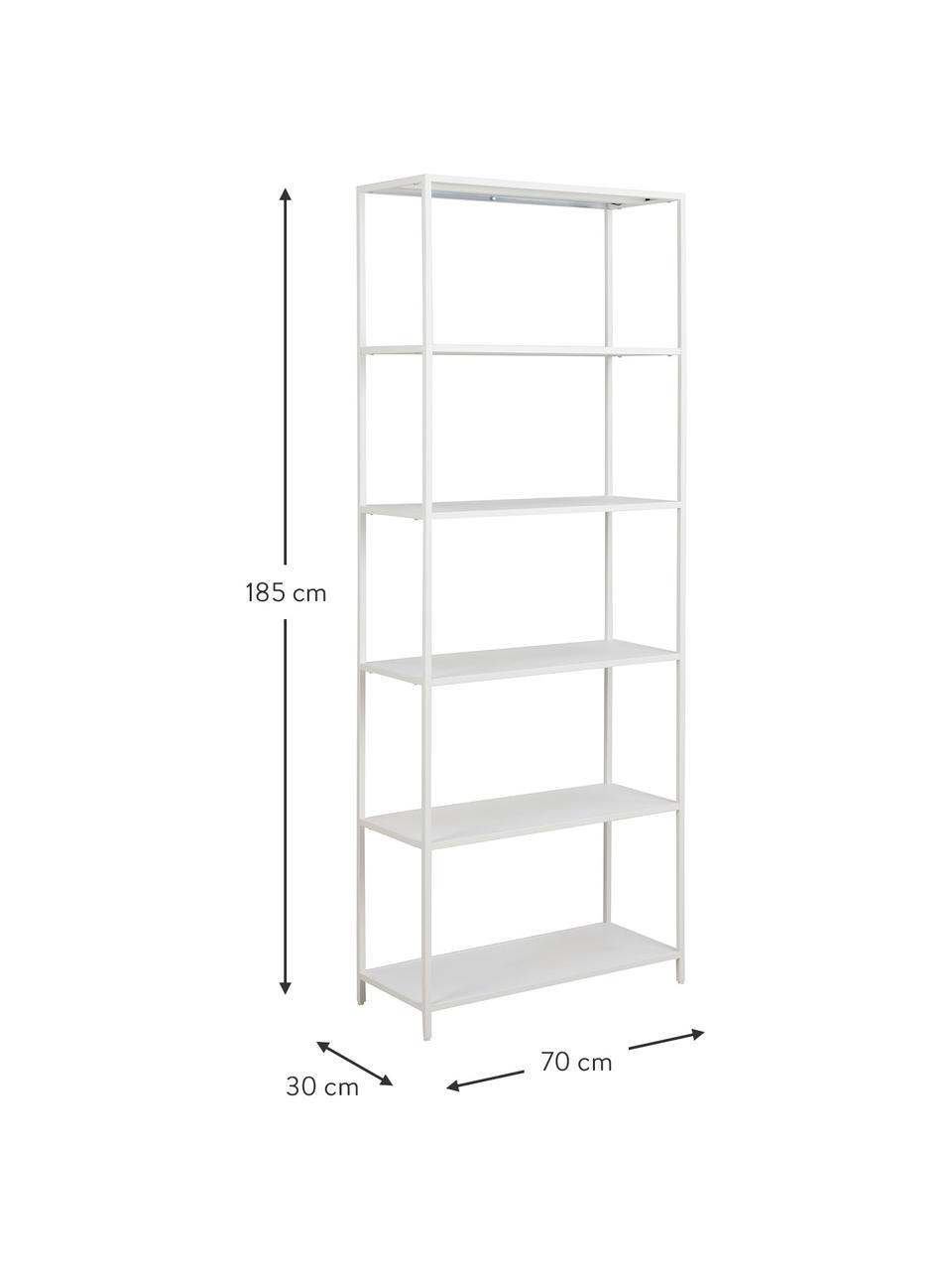 Metall-Regal Neptun in Weiss, Metall, beschichtet, Weiss, B 70 x H 185 cm