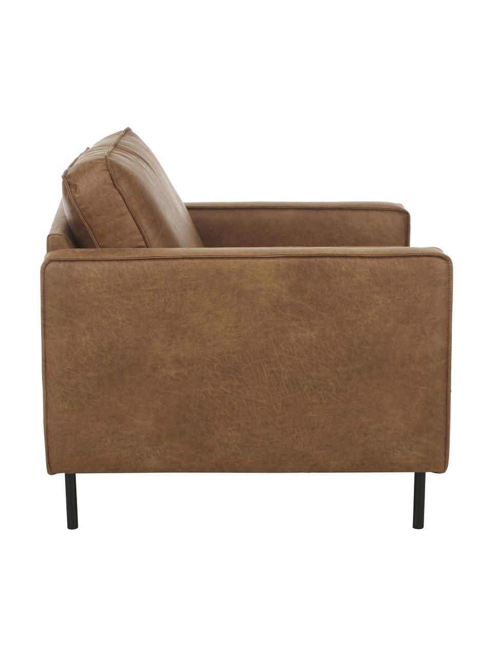 Kreslo z recyklovanej kože Hunter, Hnedá, Š 87 x H 95 cm