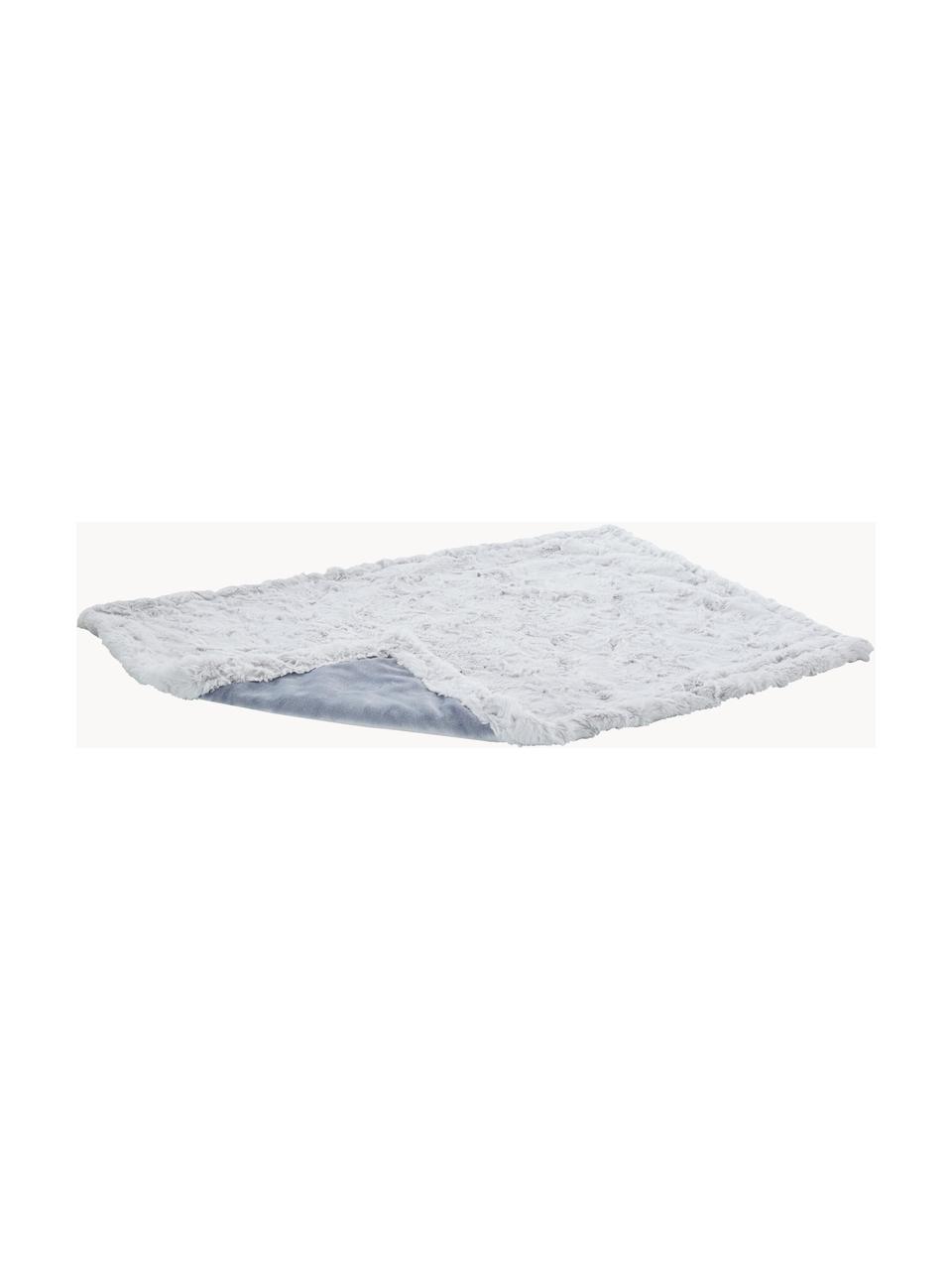 Prešívaná deka pre domáce zvieratá Cozy, Zamat (100 % polyester), Svetlosivá, svetlomodrá, Š 50 x D 70 cm