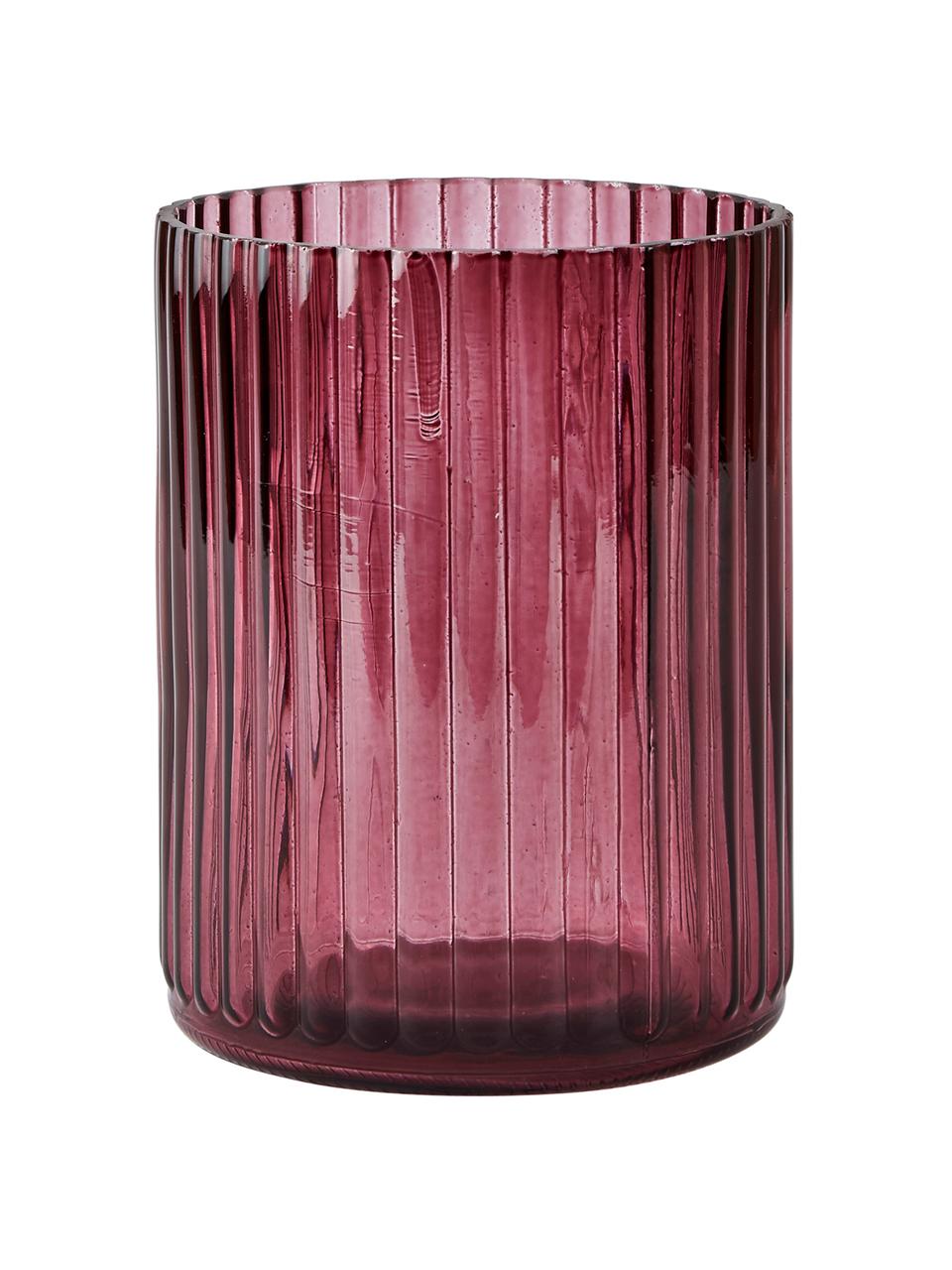 Mały wazon ze szkła Rubio, Szkło, Bordowy, transparentny, Ø 11 x W 15 cm