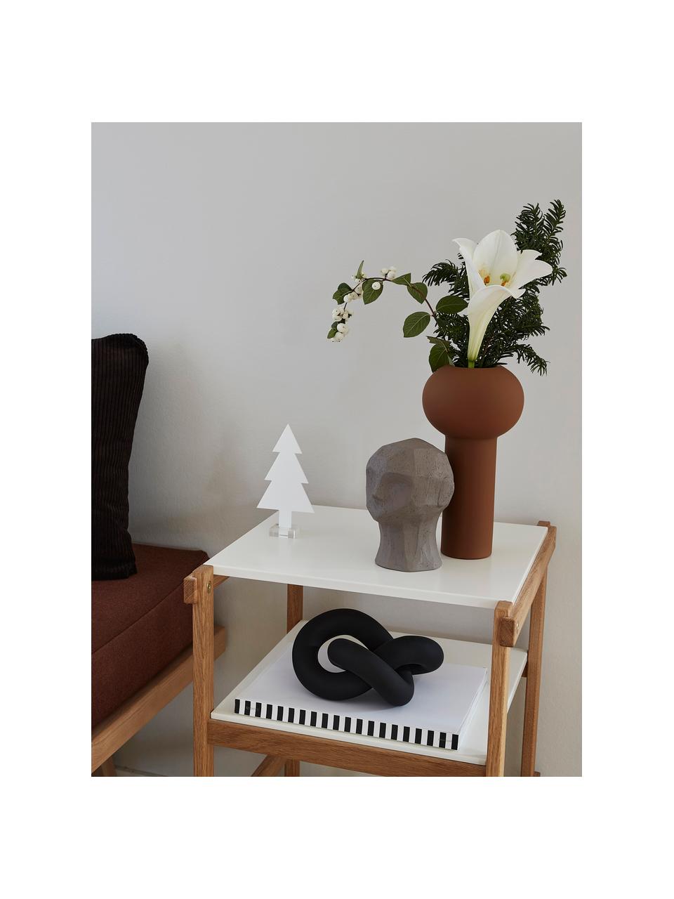 Dekoracja z ceramiki Knot, Ceramika, Czarny, matowy, S 19 x W 9 cm