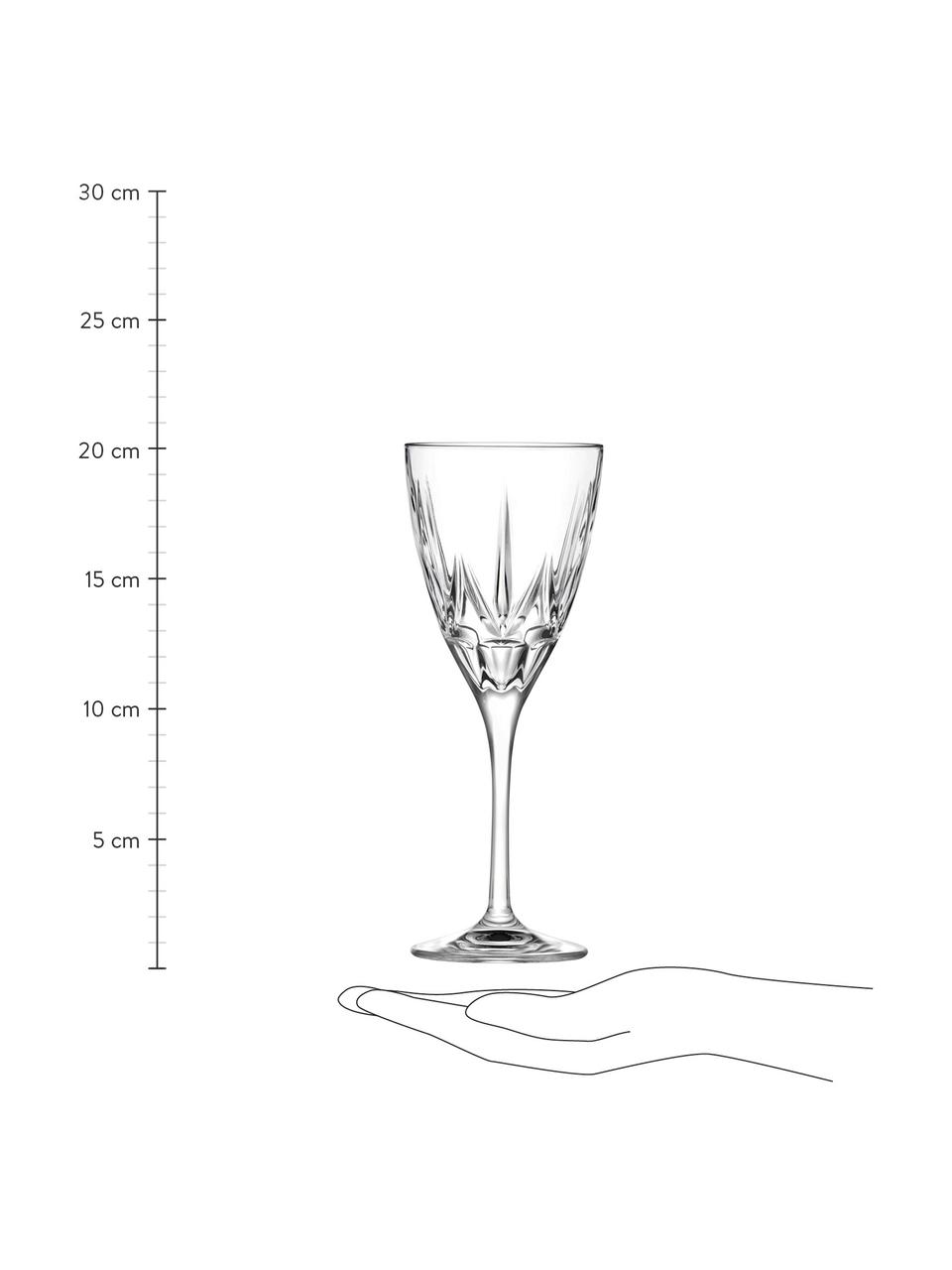 Křišťálová sklenice na bílé víno Chic, 6 ks, Transparentní